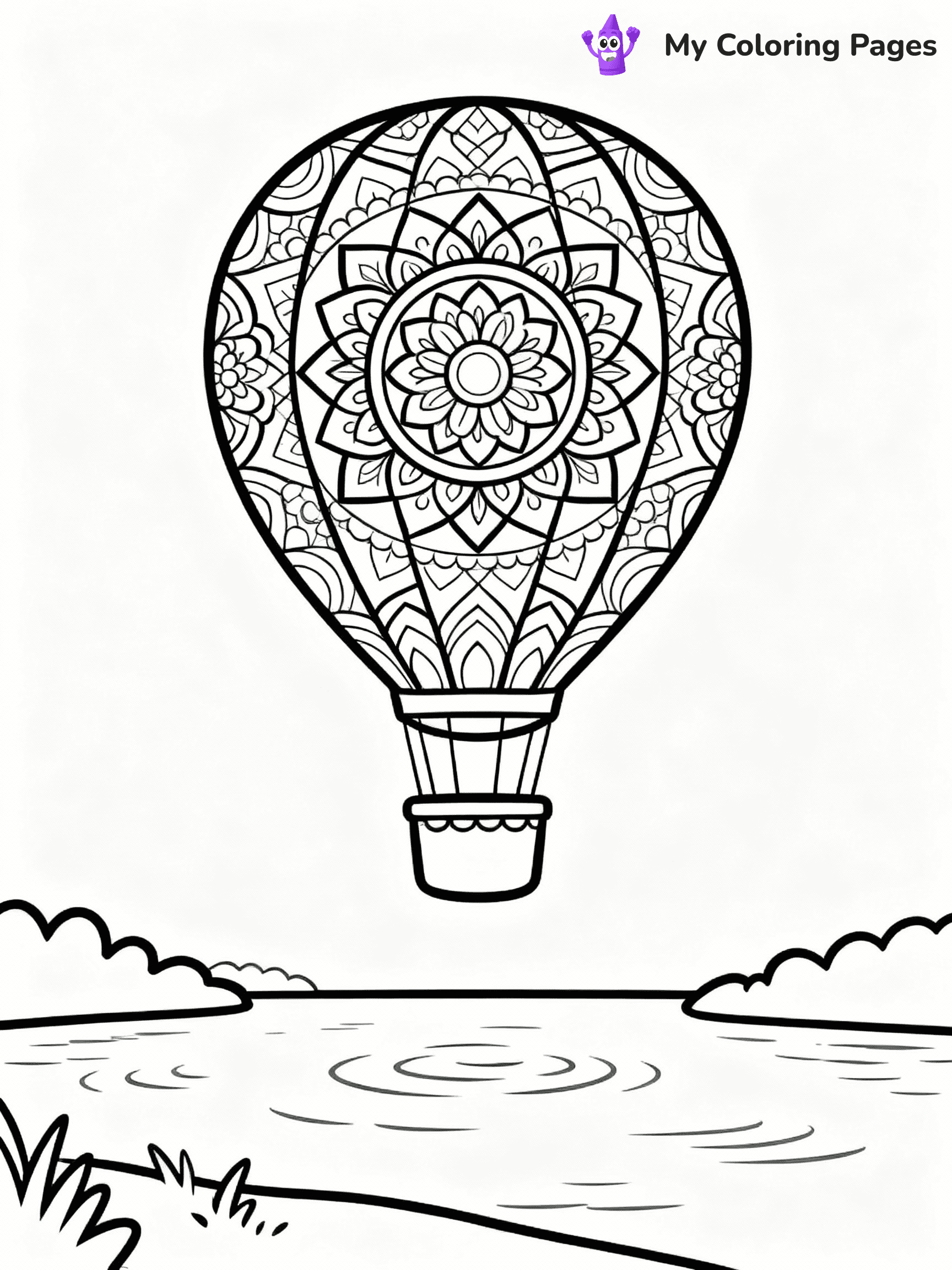 Hot Air Balloon Coloring Pages - 25