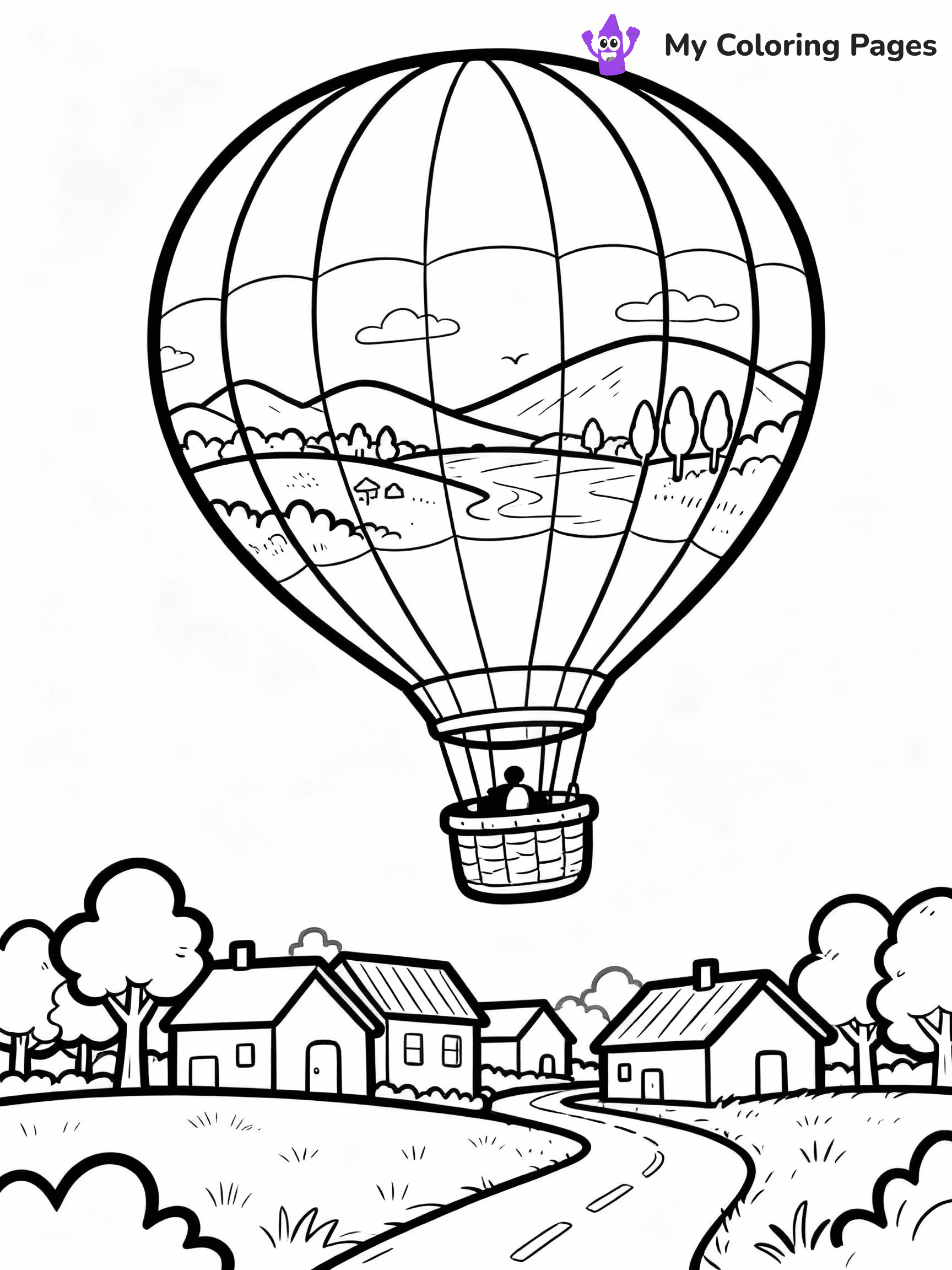 Hot Air Balloon Coloring Pages - 23