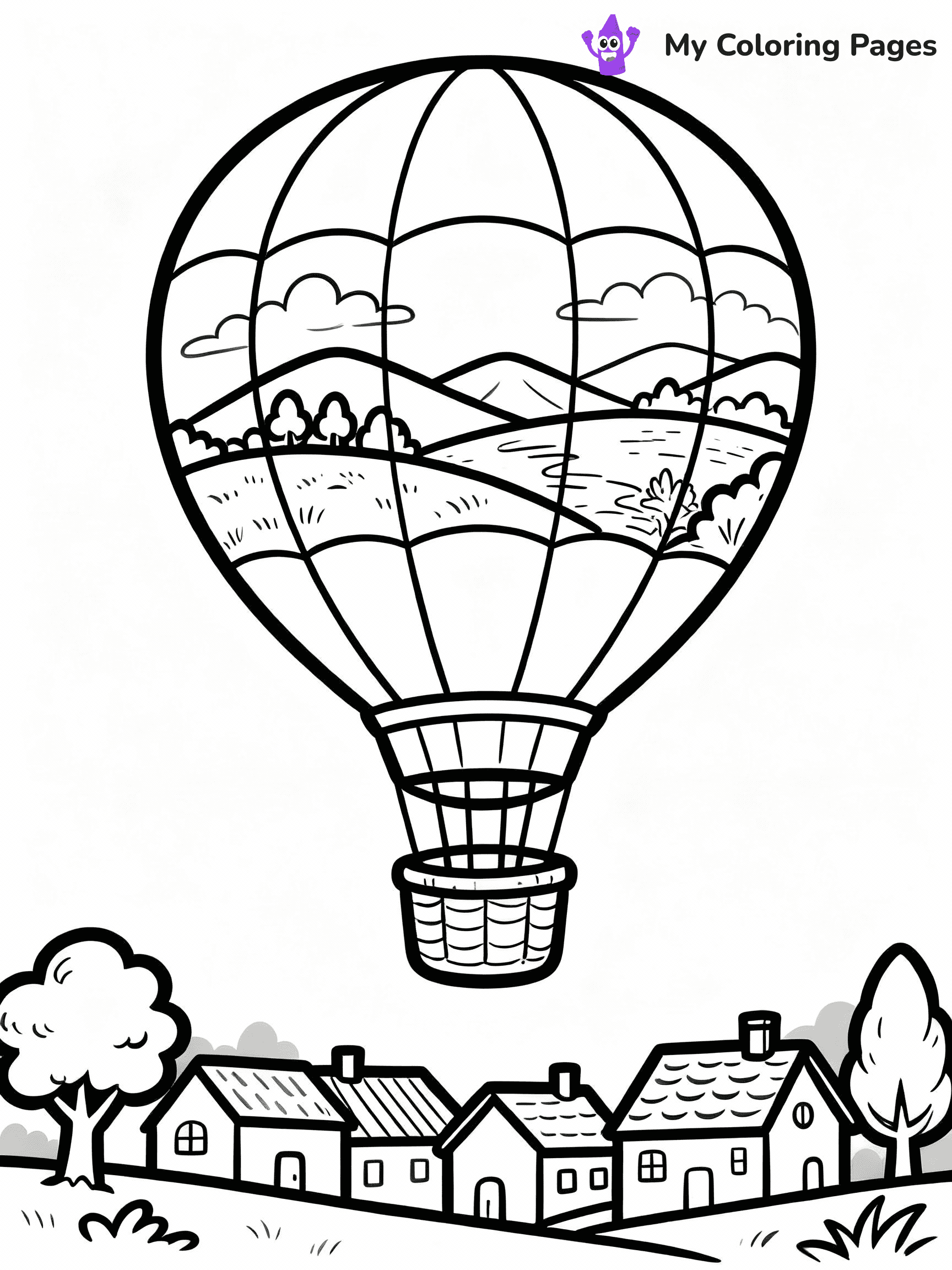 Hot Air Balloon Coloring Pages - 21