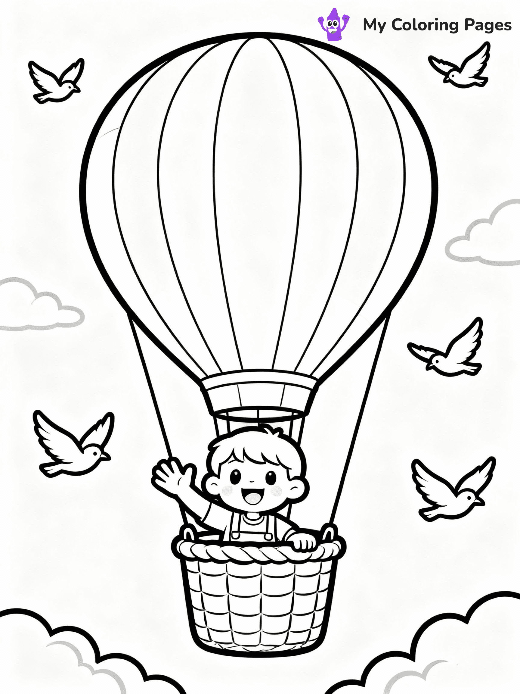 Hot Air Balloon Coloring Pages - 15