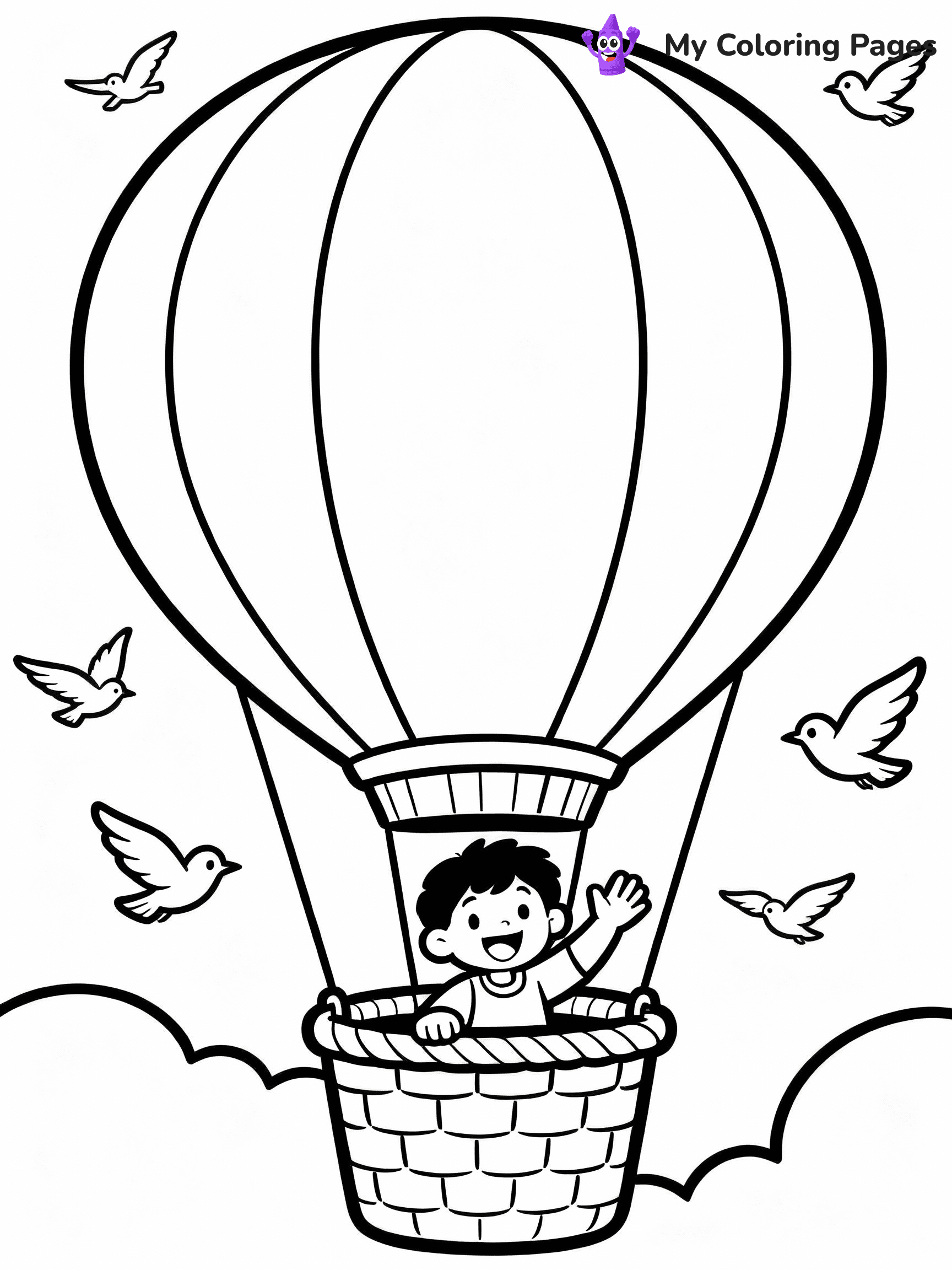 Hot Air Balloon Coloring Pages - 14