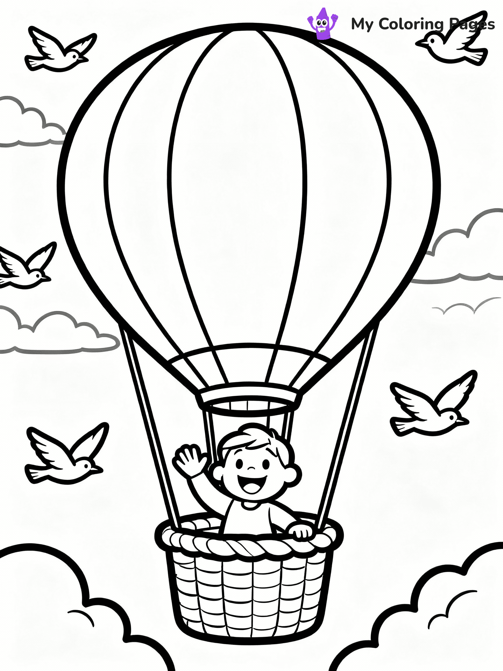 Hot Air Balloon Coloring Pages - 11