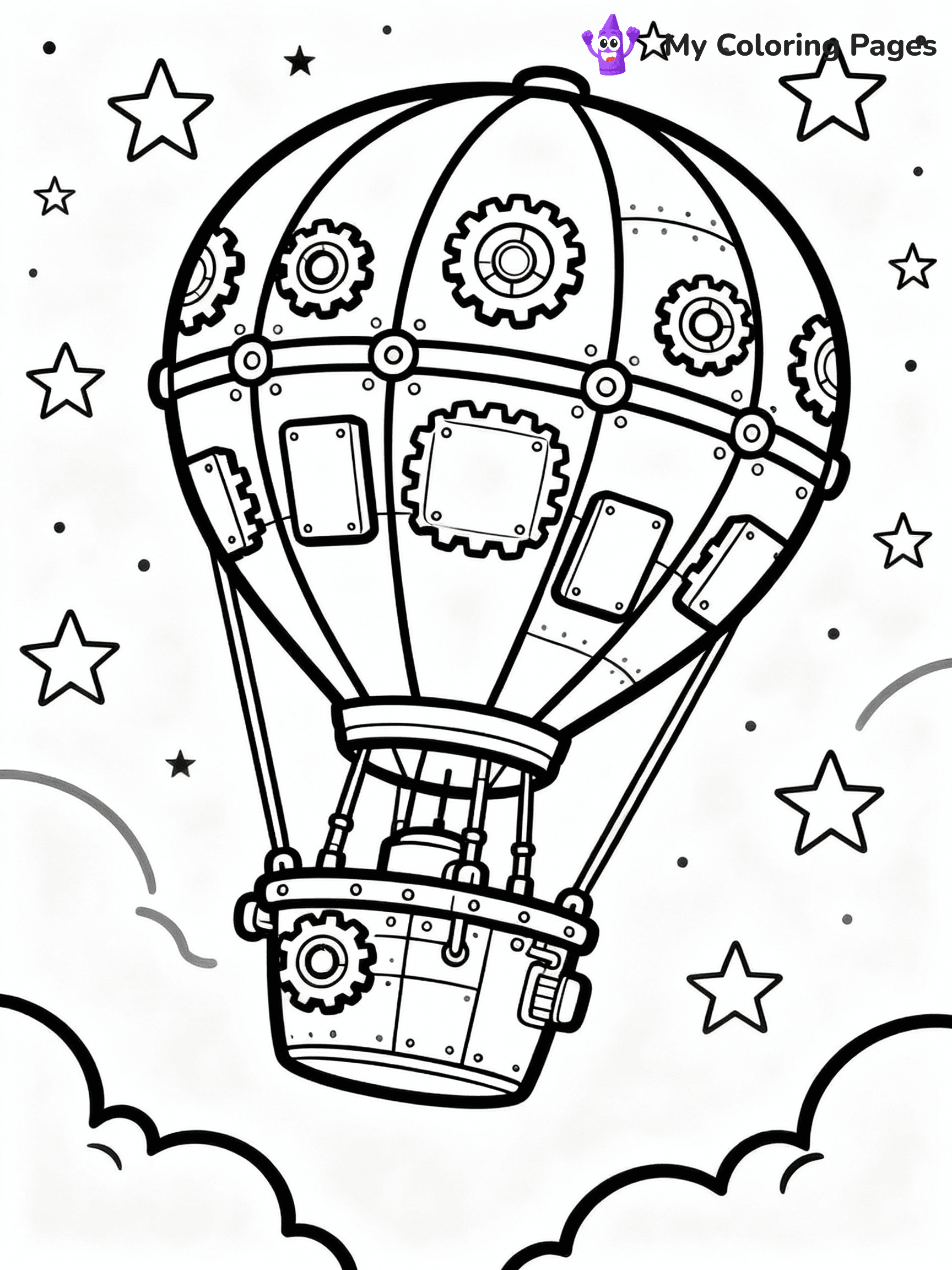 Hot Air Balloon Coloring Pages - 10