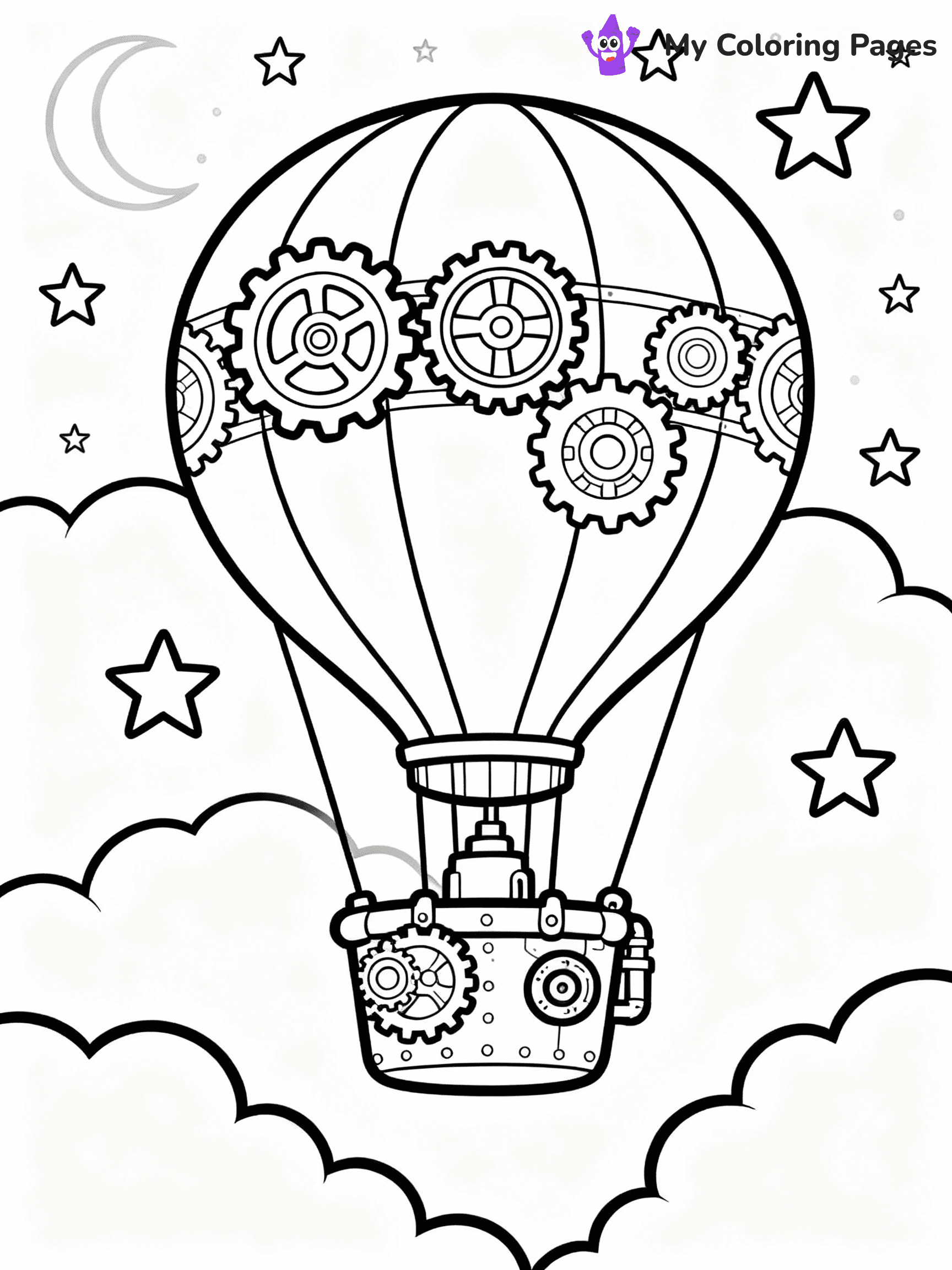 Hot Air Balloon Coloring Pages - 9