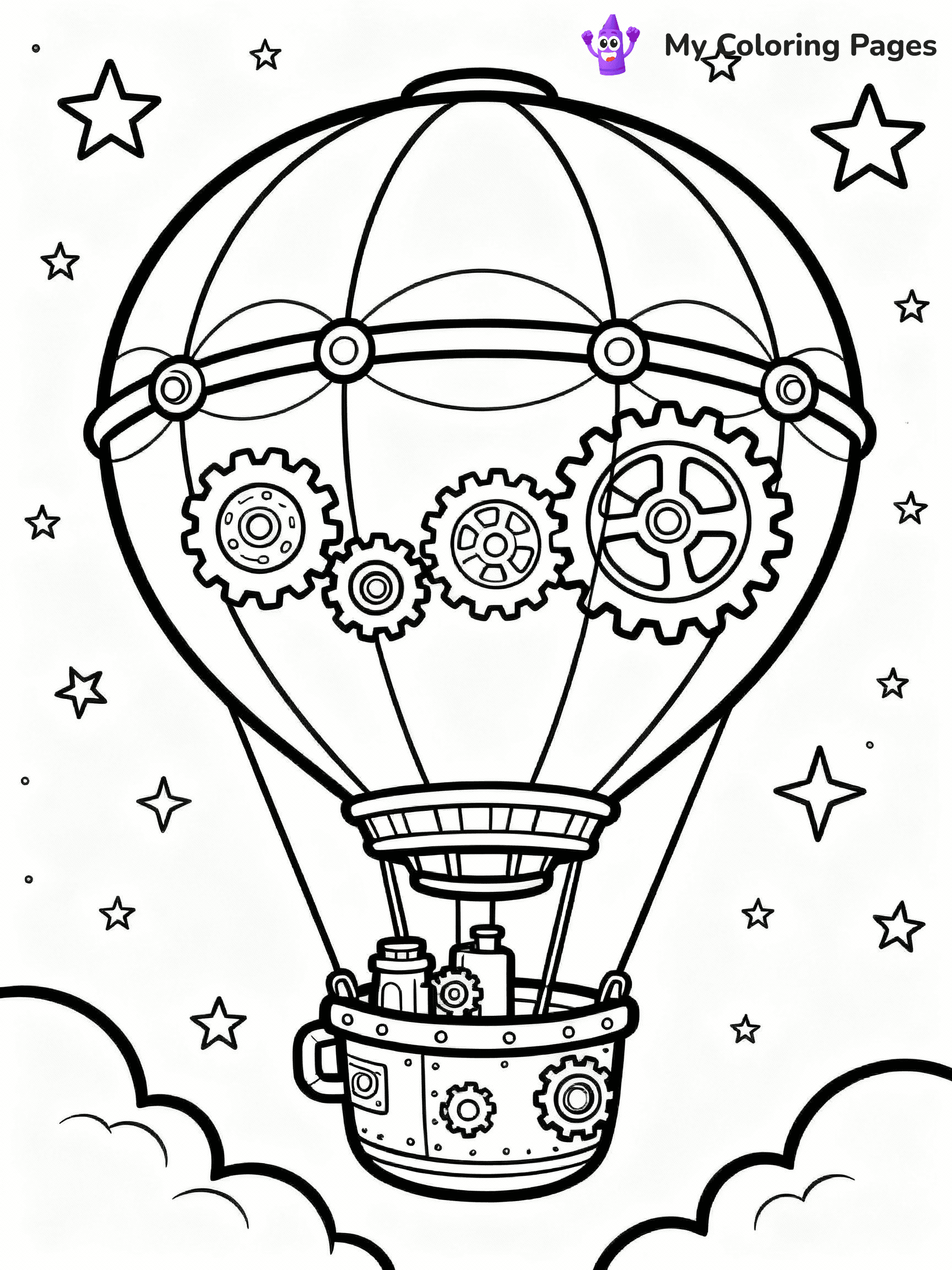 Hot Air Balloon Coloring Pages - 8
