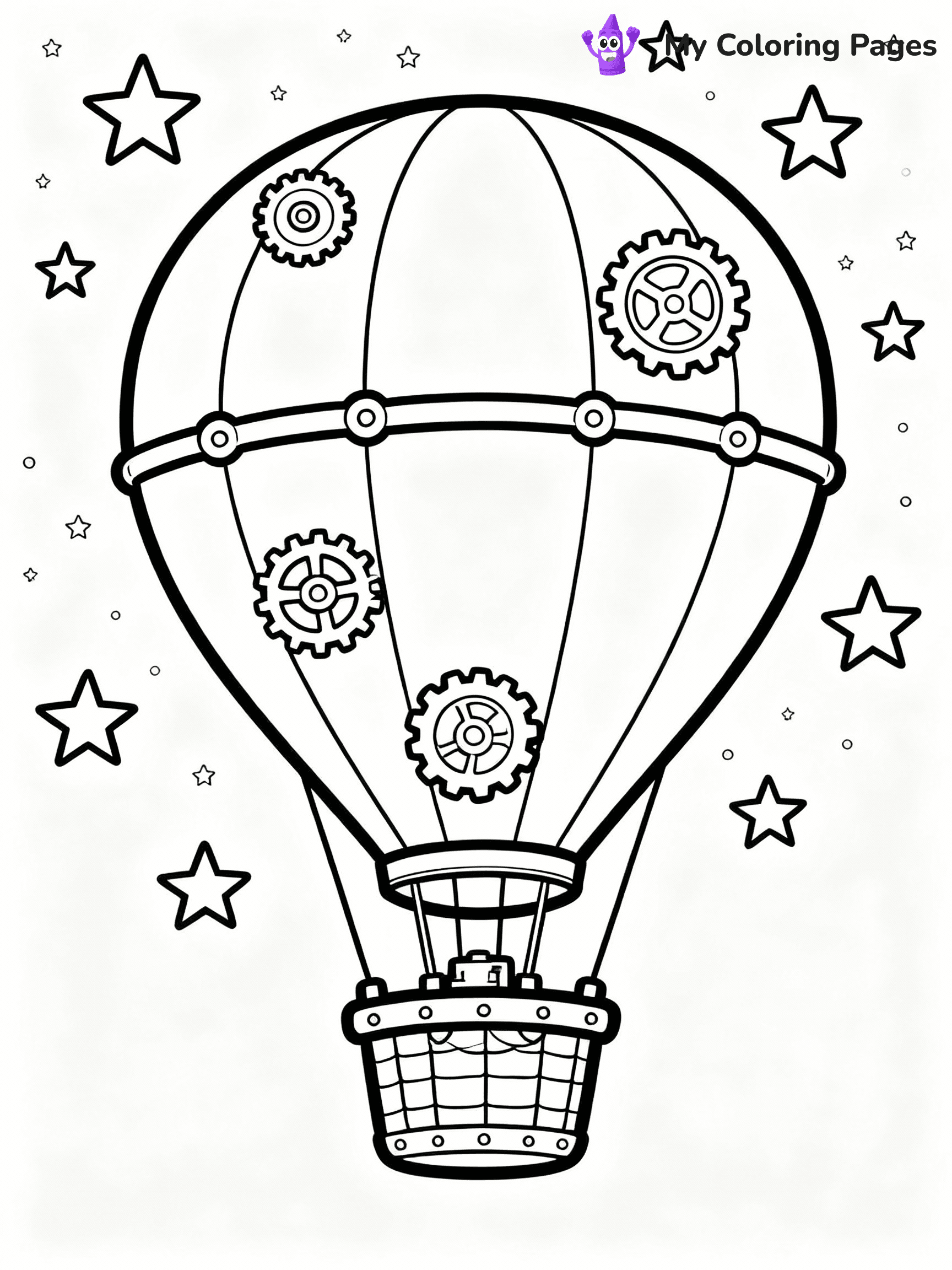 Hot Air Balloon Coloring Pages - 7