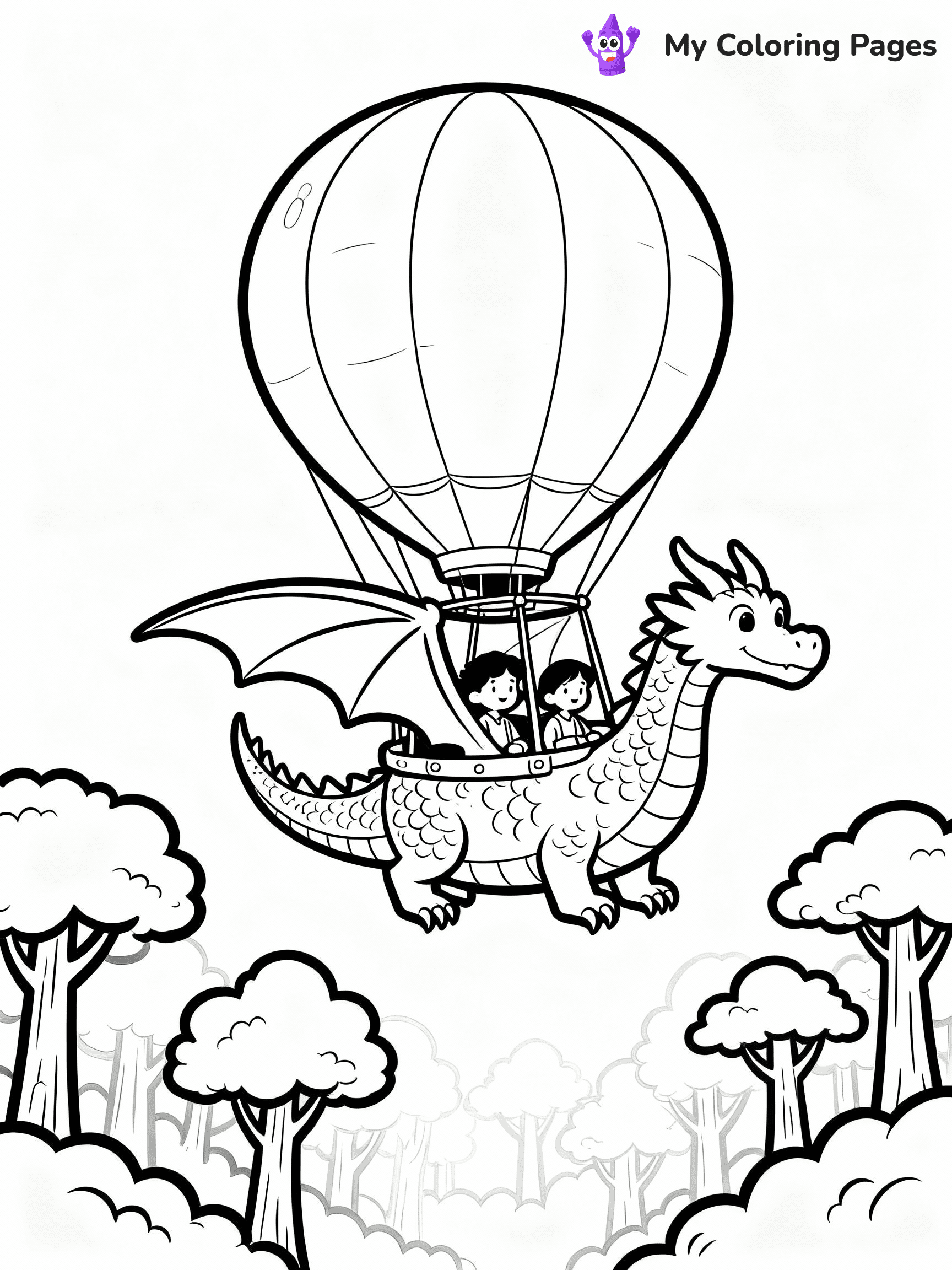 Hot Air Balloon Coloring Pages - 4
