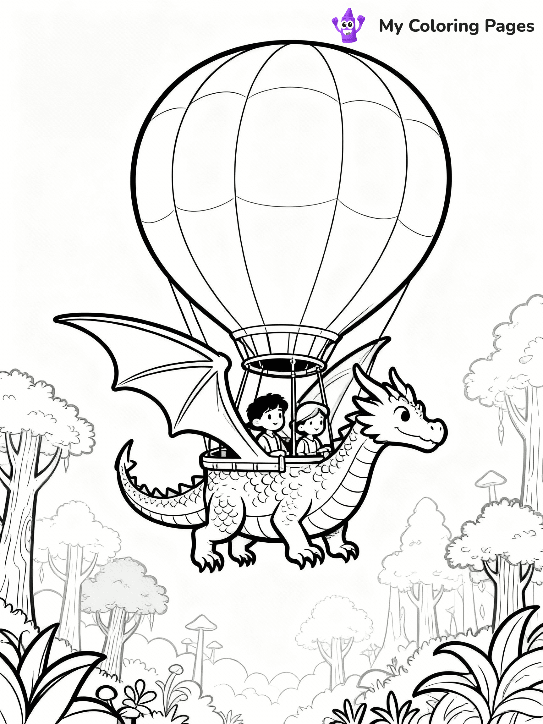 Hot Air Balloon Coloring Pages - 3