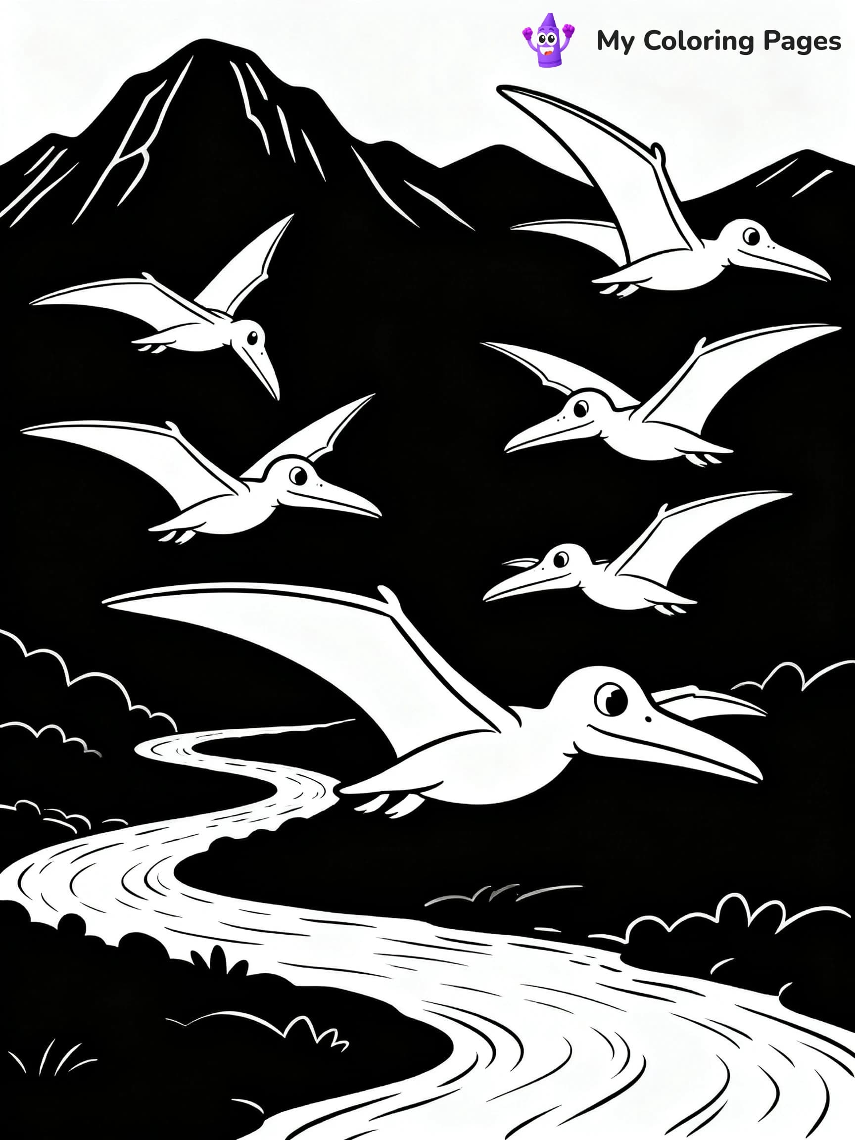 Pterodactyl Coloring Pages - 17