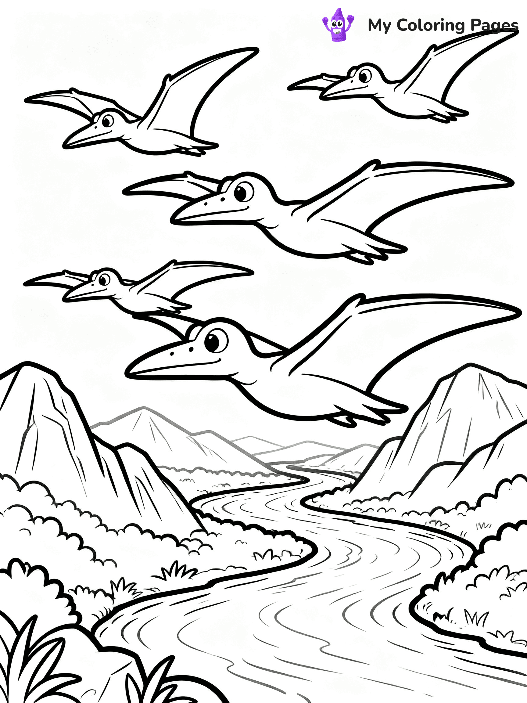 Pterodactyl Coloring Pages - 16