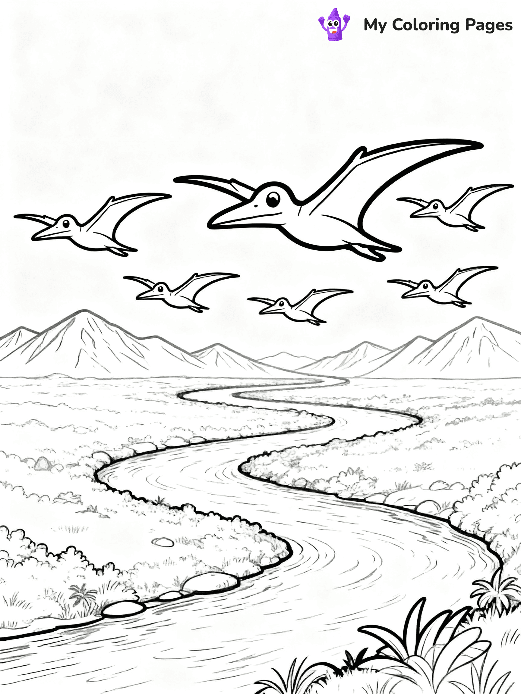 Pterodactyl Coloring Pages - 13