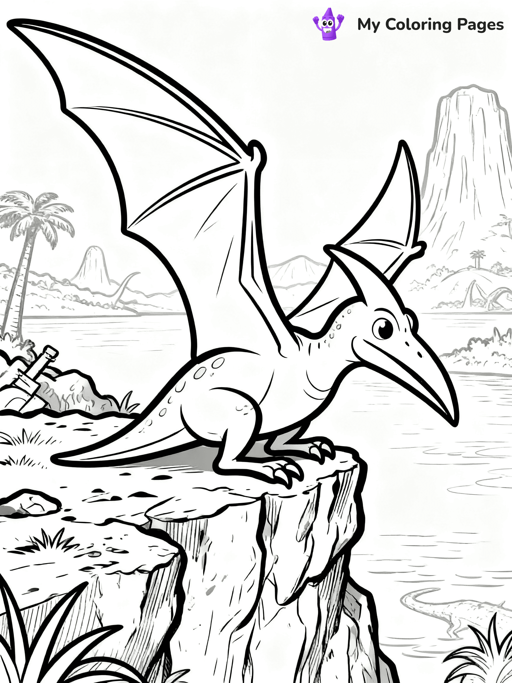 Pterodactyl Coloring Pages - 2