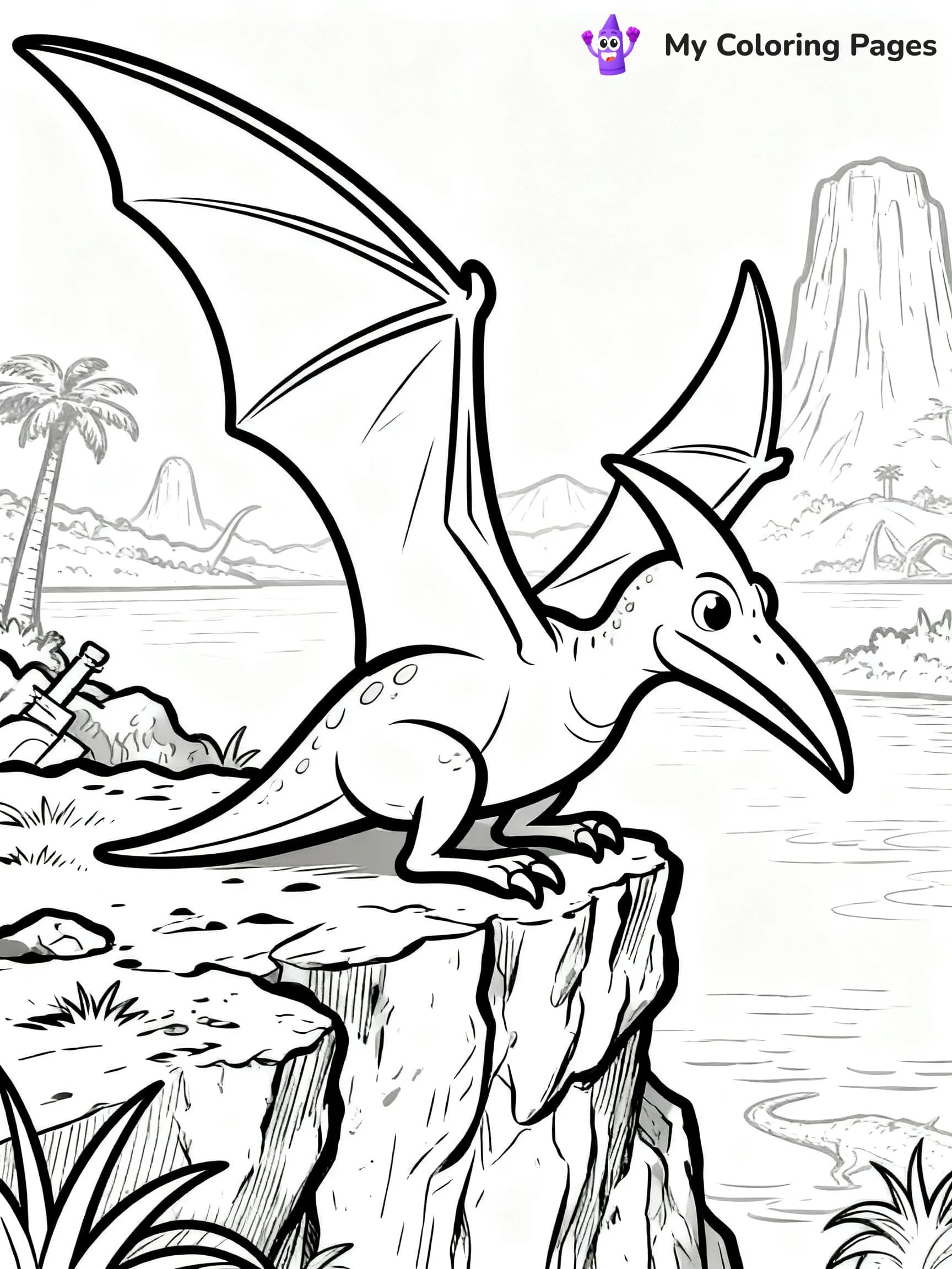 Pterodactyl Coloring Pages - 2