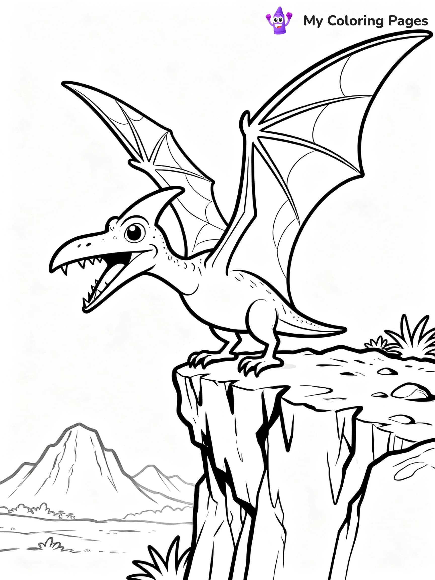 Pterodactyl Coloring Pages - 1