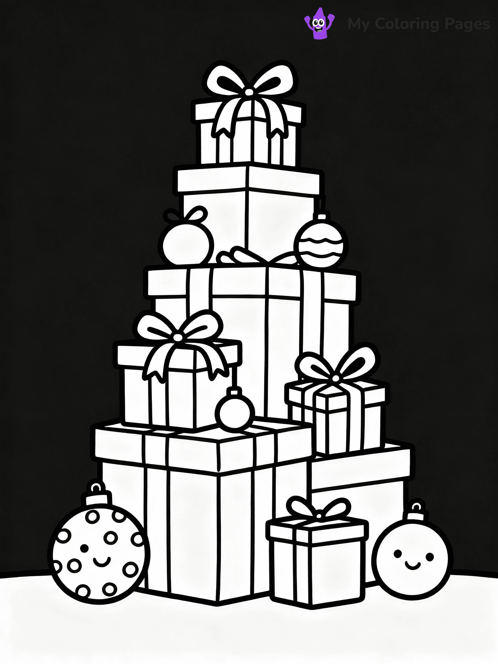 ⚠️ CRITICAL REQUIREMENT - ABSOLUTE BLACK AND WHITE ONLY ⚠️
This MUST be a BLACK AND WHITE line drawing ONLY. NO COLORS whatsoever.
- ONLY pure black lines (#000000) on pure white background (#FFFFFF)
- ABSOLUTELY NO colors, NO shading, NO gradients, NO grayscale
- If there are ANY colors in the output, the image is REJECTED
- This is a COLORING PAGE - meant to be COLORED IN by children
- The output must be UNCOLORED line art ready for coloring
⚠️ SUBJECT TO DRAW: Fun presents stacked high, ribbons and bows, festive decorations, outline style
(REMEMBER: Output must be BLACK AND WHITE line art only, NOT colored!)
# COLORING PAGE: BLACK OUTLINES ONLY - WHITE BACKGROUND MANDATORY
Create a **coloring book page** using EXACTLY two values: black lines, white space.
## NON-NEGOTIABLE BINARY RULES
- **ONLY #000000 (black) and #FFFFFF (white)** - NO other values exist
- **EVERY PIXEL = BLACK OR WHITE** - no gray/shading/antialiasing
- **WHITE BACKGROUND MANDATORY** - entire canvas stays white
- **ALL SHAPES HOLLOW** - everything is empty outlines waiting to be colored
- **FORBIDDEN:** fills, shading, gradients, patterns, textures, colors
- **NO SOLID REGIONS** - if it's not a thin line, it's wrong
## Universal Line Standards
- Black outlines ONLY - thin, uniform weight
- Every shape completely empty inside
- Closed contours suitable for coloring
- Simple flat illustration - zero depth/3D/realism
- **Style:** Whimsical Doodle Art Alley - rounded, friendly outlines (unless specified)
## Everything = Outline Only
- Characters/animals: hollow shapes
- Objects/clothing: empty contours
- Backgrounds/scenery: line work only
- Natural elements: outlined forms
- Dark/night areas: don't exist (use outlined symbols)
- Textures/patterns: convert to simple lines
## The Test
Can a child color EVERY white space with crayons? If any area is pre-filled/shaded/gray or colored in, it FAILS. Every shape must be waiting to receive color.
**FINAL OUTPUT**: Binary coloring page. Black lines define shapes. White spaces ready for coloring. Nothing else exists. No exceptions. Print-ready.
⚠️ FINAL REMINDER: Draw the subject "Fun presents stacked high, ribbons and bows, festive decorations, outline style" as BLACK AND WHITE line art. Zero colors in output.