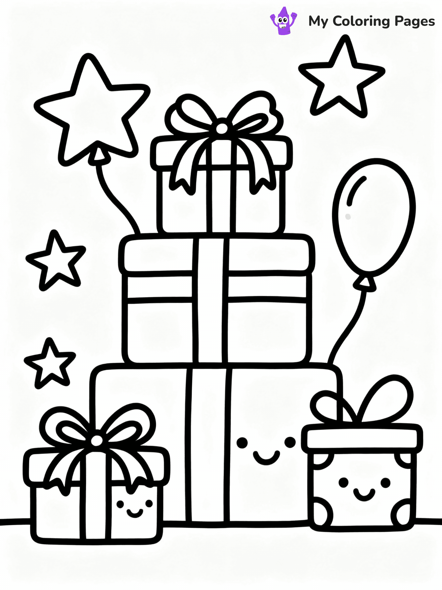 ⚠️ CRITICAL REQUIREMENT - ABSOLUTE BLACK AND WHITE ONLY ⚠️
This MUST be a BLACK AND WHITE line drawing ONLY. NO COLORS whatsoever.
- ONLY pure black lines (#000000) on pure white background (#FFFFFF)
- ABSOLUTELY NO colors, NO shading, NO gradients, NO grayscale
- If there are ANY colors in the output, the image is REJECTED
- This is a COLORING PAGE - meant to be COLORED IN by children
- The output must be UNCOLORED line art ready for coloring
⚠️ SUBJECT TO DRAW: Fun presents stacked high, ribbons and bows, festive decorations, outline style
(REMEMBER: Output must be BLACK AND WHITE line art only, NOT colored!)
# COLORING PAGE: BLACK OUTLINES ONLY - WHITE BACKGROUND MANDATORY
Create a **coloring book page** using EXACTLY two values: black lines, white space.
## NON-NEGOTIABLE BINARY RULES
- **ONLY #000000 (black) and #FFFFFF (white)** - NO other values exist
- **EVERY PIXEL = BLACK OR WHITE** - no gray/shading/antialiasing
- **WHITE BACKGROUND MANDATORY** - entire canvas stays white
- **ALL SHAPES HOLLOW** - everything is empty outlines waiting to be colored
- **FORBIDDEN:** fills, shading, gradients, patterns, textures, colors
- **NO SOLID REGIONS** - if it's not a thin line, it's wrong
## Universal Line Standards
- Black outlines ONLY - thin, uniform weight
- Every shape completely empty inside
- Closed contours suitable for coloring
- Simple flat illustration - zero depth/3D/realism
- **Style:** Whimsical Doodle Art Alley - rounded, friendly outlines (unless specified)
## Everything = Outline Only
- Characters/animals: hollow shapes
- Objects/clothing: empty contours
- Backgrounds/scenery: line work only
- Natural elements: outlined forms
- Dark/night areas: don't exist (use outlined symbols)
- Textures/patterns: convert to simple lines
## The Test
Can a child color EVERY white space with crayons? If any area is pre-filled/shaded/gray or colored in, it FAILS. Every shape must be waiting to receive color.
**FINAL OUTPUT**: Binary coloring page. Black lines define shapes. White spaces ready for coloring. Nothing else exists. No exceptions. Print-ready.
⚠️ FINAL REMINDER: Draw the subject "Fun presents stacked high, ribbons and bows, festive decorations, outline style" as BLACK AND WHITE line art. Zero colors in output.