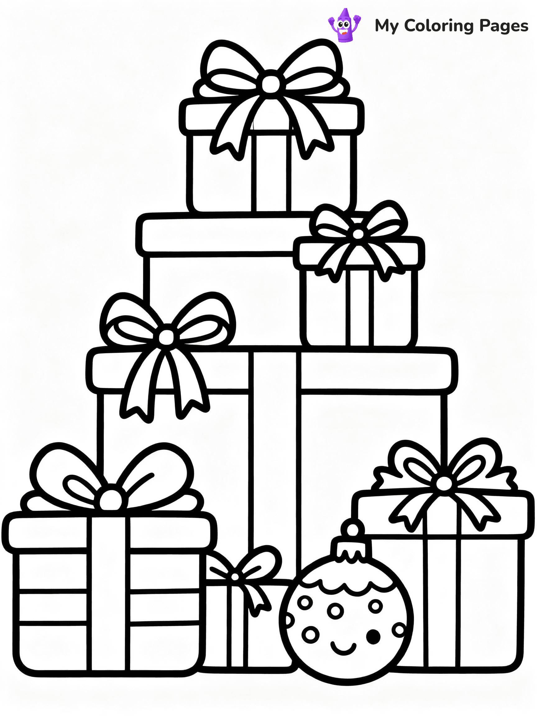 ⚠️ CRITICAL REQUIREMENT - ABSOLUTE BLACK AND WHITE ONLY ⚠️
This MUST be a BLACK AND WHITE line drawing ONLY. NO COLORS whatsoever.
- ONLY pure black lines (#000000) on pure white background (#FFFFFF)
- ABSOLUTELY NO colors, NO shading, NO gradients, NO grayscale
- If there are ANY colors in the output, the image is REJECTED
- This is a COLORING PAGE - meant to be COLORED IN by children
- The output must be UNCOLORED line art ready for coloring
⚠️ SUBJECT TO DRAW: Fun presents stacked high, ribbons and bows, festive decorations, outline style
(REMEMBER: Output must be BLACK AND WHITE line art only, NOT colored!)
# COLORING PAGE: BLACK OUTLINES ONLY - WHITE BACKGROUND MANDATORY
Create a **coloring book page** using EXACTLY two values: black lines, white space.
## NON-NEGOTIABLE BINARY RULES
- **ONLY #000000 (black) and #FFFFFF (white)** - NO other values exist
- **EVERY PIXEL = BLACK OR WHITE** - no gray/shading/antialiasing
- **WHITE BACKGROUND MANDATORY** - entire canvas stays white
- **ALL SHAPES HOLLOW** - everything is empty outlines waiting to be colored
- **FORBIDDEN:** fills, shading, gradients, patterns, textures, colors
- **NO SOLID REGIONS** - if it's not a thin line, it's wrong
## Universal Line Standards
- Black outlines ONLY - thin, uniform weight
- Every shape completely empty inside
- Closed contours suitable for coloring
- Simple flat illustration - zero depth/3D/realism
- **Style:** Whimsical Doodle Art Alley - rounded, friendly outlines (unless specified)
## Everything = Outline Only
- Characters/animals: hollow shapes
- Objects/clothing: empty contours
- Backgrounds/scenery: line work only
- Natural elements: outlined forms
- Dark/night areas: don't exist (use outlined symbols)
- Textures/patterns: convert to simple lines
## The Test
Can a child color EVERY white space with crayons? If any area is pre-filled/shaded/gray or colored in, it FAILS. Every shape must be waiting to receive color.
**FINAL OUTPUT**: Binary coloring page. Black lines define shapes. White spaces ready for coloring. Nothing else exists. No exceptions. Print-ready.
⚠️ FINAL REMINDER: Draw the subject "Fun presents stacked high, ribbons and bows, festive decorations, outline style" as BLACK AND WHITE line art. Zero colors in output.