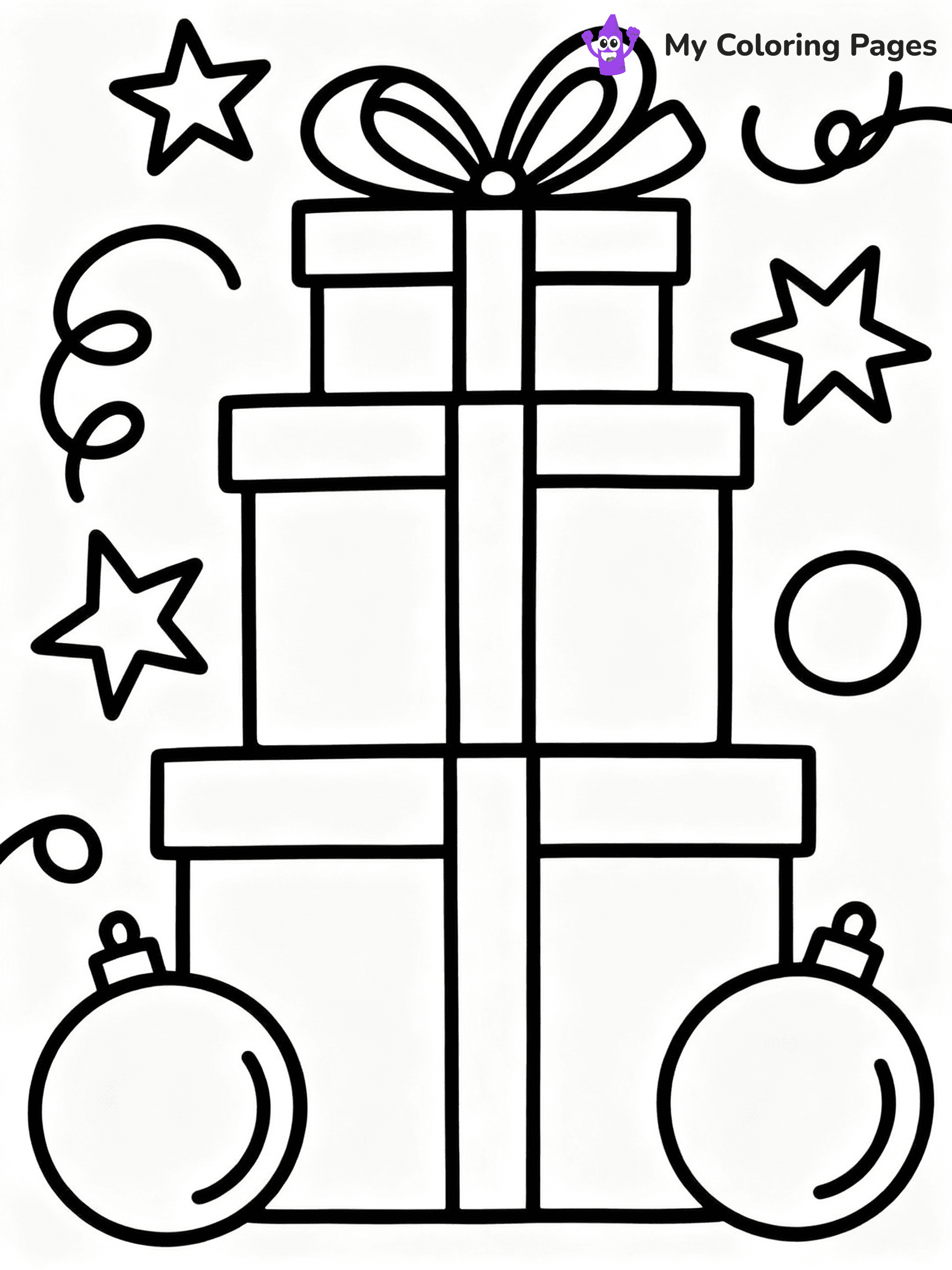 ⚠️ CRITICAL REQUIREMENT - ABSOLUTE BLACK AND WHITE ONLY ⚠️
This MUST be a BLACK AND WHITE line drawing ONLY. NO COLORS whatsoever.
- ONLY pure black lines (#000000) on pure white background (#FFFFFF)
- ABSOLUTELY NO colors, NO shading, NO gradients, NO grayscale
- If there are ANY colors in the output, the image is REJECTED
- This is a COLORING PAGE - meant to be COLORED IN by children
- The output must be UNCOLORED line art ready for coloring
⚠️ SUBJECT TO DRAW: Fun presents stacked high, ribbons and bows, festive decorations, outline style
(REMEMBER: Output must be BLACK AND WHITE line art only, NOT colored!)
# COLORING PAGE: BLACK OUTLINES ONLY - WHITE BACKGROUND MANDATORY
Create a **coloring book page** using EXACTLY two values: black lines, white space.
## NON-NEGOTIABLE BINARY RULES
- **ONLY #000000 (black) and #FFFFFF (white)** - NO other values exist
- **EVERY PIXEL = BLACK OR WHITE** - no gray/shading/antialiasing
- **WHITE BACKGROUND MANDATORY** - entire canvas stays white
- **ALL SHAPES HOLLOW** - everything is empty outlines waiting to be colored
- **FORBIDDEN:** fills, shading, gradients, patterns, textures, colors
- **NO SOLID REGIONS** - if it's not a thin line, it's wrong
## Universal Line Standards
- Black outlines ONLY - thin, uniform weight
- Every shape completely empty inside
- Closed contours suitable for coloring
- Simple flat illustration - zero depth/3D/realism
- **Style:** Whimsical Doodle Art Alley - rounded, friendly outlines (unless specified)
## Everything = Outline Only
- Characters/animals: hollow shapes
- Objects/clothing: empty contours
- Backgrounds/scenery: line work only
- Natural elements: outlined forms
- Dark/night areas: don't exist (use outlined symbols)
- Textures/patterns: convert to simple lines
## The Test
Can a child color EVERY white space with crayons? If any area is pre-filled/shaded/gray or colored in, it FAILS. Every shape must be waiting to receive color.
**FINAL OUTPUT**: Binary coloring page. Black lines define shapes. White spaces ready for coloring. Nothing else exists. No exceptions. Print-ready.
⚠️ FINAL REMINDER: Draw the subject "Fun presents stacked high, ribbons and bows, festive decorations, outline style" as BLACK AND WHITE line art. Zero colors in output.