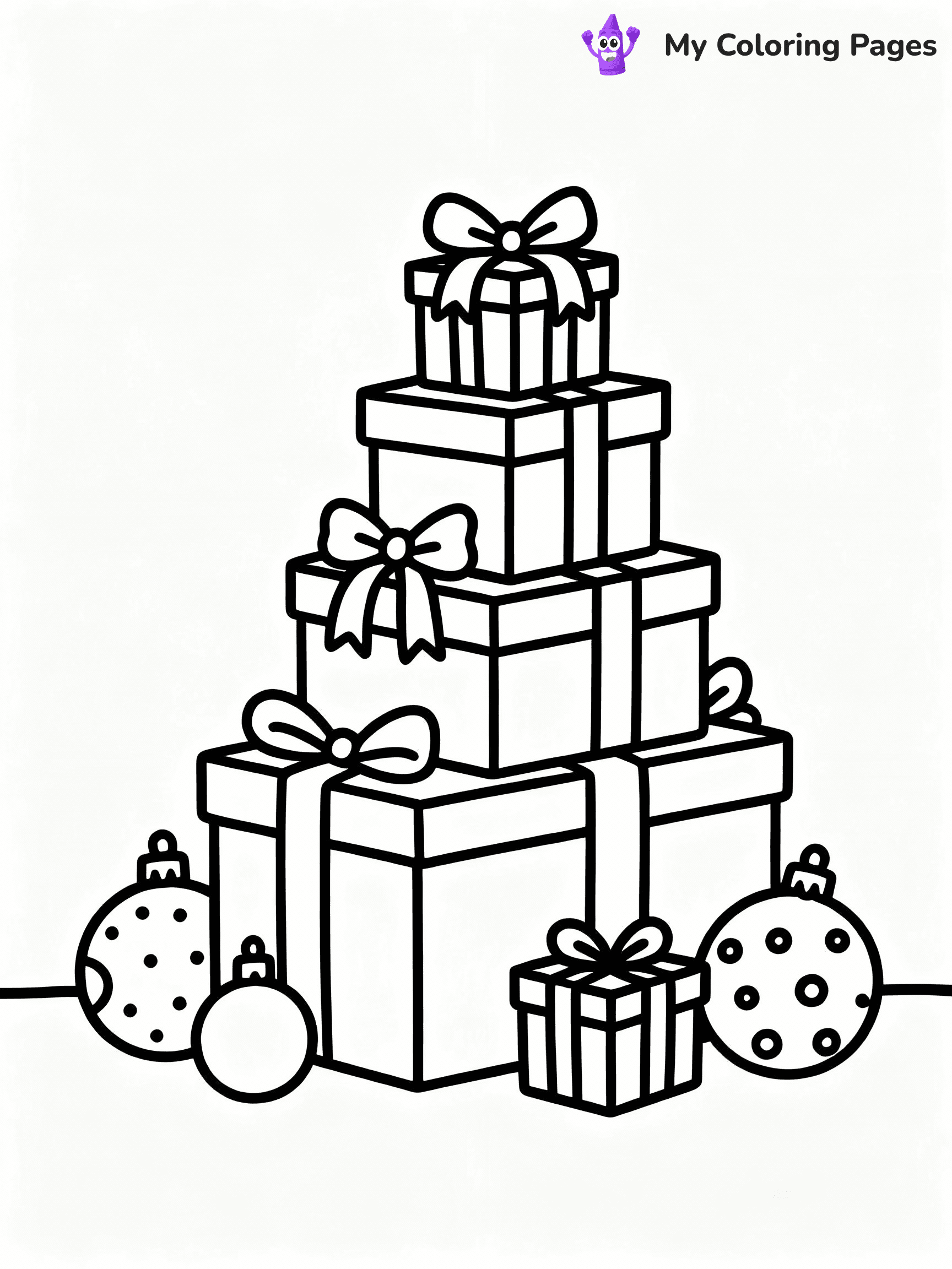 ⚠️ CRITICAL REQUIREMENT - ABSOLUTE BLACK AND WHITE ONLY ⚠️
This MUST be a BLACK AND WHITE line drawing ONLY. NO COLORS whatsoever.
- ONLY pure black lines (#000000) on pure white background (#FFFFFF)
- ABSOLUTELY NO colors, NO shading, NO gradients, NO grayscale
- If there are ANY colors in the output, the image is REJECTED
- This is a COLORING PAGE - meant to be COLORED IN by children
- The output must be UNCOLORED line art ready for coloring
⚠️ SUBJECT TO DRAW: Fun presents stacked high, ribbons and bows, festive decorations, outline style
(REMEMBER: Output must be BLACK AND WHITE line art only, NOT colored!)
# COLORING PAGE: BLACK OUTLINES ONLY - WHITE BACKGROUND MANDATORY
Create a **coloring book page** using EXACTLY two values: black lines, white space.
## NON-NEGOTIABLE BINARY RULES
- **ONLY #000000 (black) and #FFFFFF (white)** - NO other values exist
- **EVERY PIXEL = BLACK OR WHITE** - no gray/shading/antialiasing
- **WHITE BACKGROUND MANDATORY** - entire canvas stays white
- **ALL SHAPES HOLLOW** - everything is empty outlines waiting to be colored
- **FORBIDDEN:** fills, shading, gradients, patterns, textures, colors
- **NO SOLID REGIONS** - if it's not a thin line, it's wrong
## Universal Line Standards
- Black outlines ONLY - thin, uniform weight
- Every shape completely empty inside
- Closed contours suitable for coloring
- Simple flat illustration - zero depth/3D/realism
- **Style:** Whimsical Doodle Art Alley - rounded, friendly outlines (unless specified)
## Everything = Outline Only
- Characters/animals: hollow shapes
- Objects/clothing: empty contours
- Backgrounds/scenery: line work only
- Natural elements: outlined forms
- Dark/night areas: don't exist (use outlined symbols)
- Textures/patterns: convert to simple lines
## The Test
Can a child color EVERY white space with crayons? If any area is pre-filled/shaded/gray or colored in, it FAILS. Every shape must be waiting to receive color.
**FINAL OUTPUT**: Binary coloring page. Black lines define shapes. White spaces ready for coloring. Nothing else exists. No exceptions. Print-ready.
⚠️ FINAL REMINDER: Draw the subject "Fun presents stacked high, ribbons and bows, festive decorations, outline style" as BLACK AND WHITE line art. Zero colors in output.