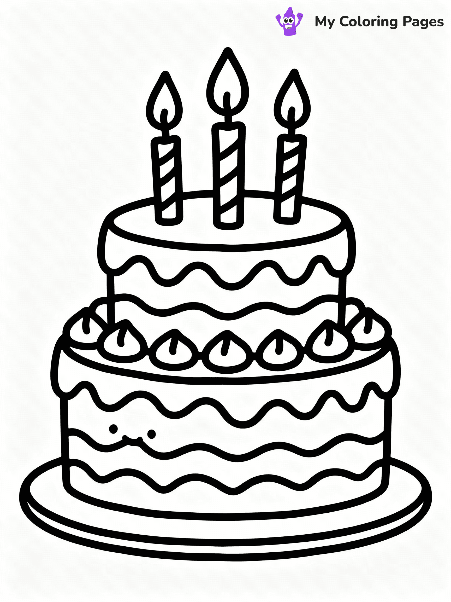 ⚠️ CRITICAL REQUIREMENT - ABSOLUTE BLACK AND WHITE ONLY ⚠️
This MUST be a BLACK AND WHITE line drawing ONLY. NO COLORS whatsoever.
- ONLY pure black lines (#000000) on pure white background (#FFFFFF)
- ABSOLUTELY NO colors, NO shading, NO gradients, NO grayscale
- If there are ANY colors in the output, the image is REJECTED
- This is a COLORING PAGE - meant to be COLORED IN by children
- The output must be UNCOLORED line art ready for coloring
⚠️ SUBJECT TO DRAW: Delicious birthday cake with multiple layers, candles lit, decorative frosting, outline style
(REMEMBER: Output must be BLACK AND WHITE line art only, NOT colored!)
# COLORING PAGE: BLACK OUTLINES ONLY - WHITE BACKGROUND MANDATORY
Create a **coloring book page** using EXACTLY two values: black lines, white space.
## NON-NEGOTIABLE BINARY RULES
- **ONLY #000000 (black) and #FFFFFF (white)** - NO other values exist
- **EVERY PIXEL = BLACK OR WHITE** - no gray/shading/antialiasing
- **WHITE BACKGROUND MANDATORY** - entire canvas stays white
- **ALL SHAPES HOLLOW** - everything is empty outlines waiting to be colored
- **FORBIDDEN:** fills, shading, gradients, patterns, textures, colors
- **NO SOLID REGIONS** - if it's not a thin line, it's wrong
## Universal Line Standards
- Black outlines ONLY - thin, uniform weight
- Every shape completely empty inside
- Closed contours suitable for coloring
- Simple flat illustration - zero depth/3D/realism
- **Style:** Whimsical Doodle Art Alley - rounded, friendly outlines (unless specified)
## Everything = Outline Only
- Characters/animals: hollow shapes
- Objects/clothing: empty contours
- Backgrounds/scenery: line work only
- Natural elements: outlined forms
- Dark/night areas: don't exist (use outlined symbols)
- Textures/patterns: convert to simple lines
## The Test
Can a child color EVERY white space with crayons? If any area is pre-filled/shaded/gray or colored in, it FAILS. Every shape must be waiting to receive color.
**FINAL OUTPUT**: Binary coloring page. Black lines define shapes. White spaces ready for coloring. Nothing else exists. No exceptions. Print-ready.
⚠️ FINAL REMINDER: Draw the subject "Delicious birthday cake with multiple layers, candles lit, decorative frosting, outline style" as BLACK AND WHITE line art. Zero colors in output.