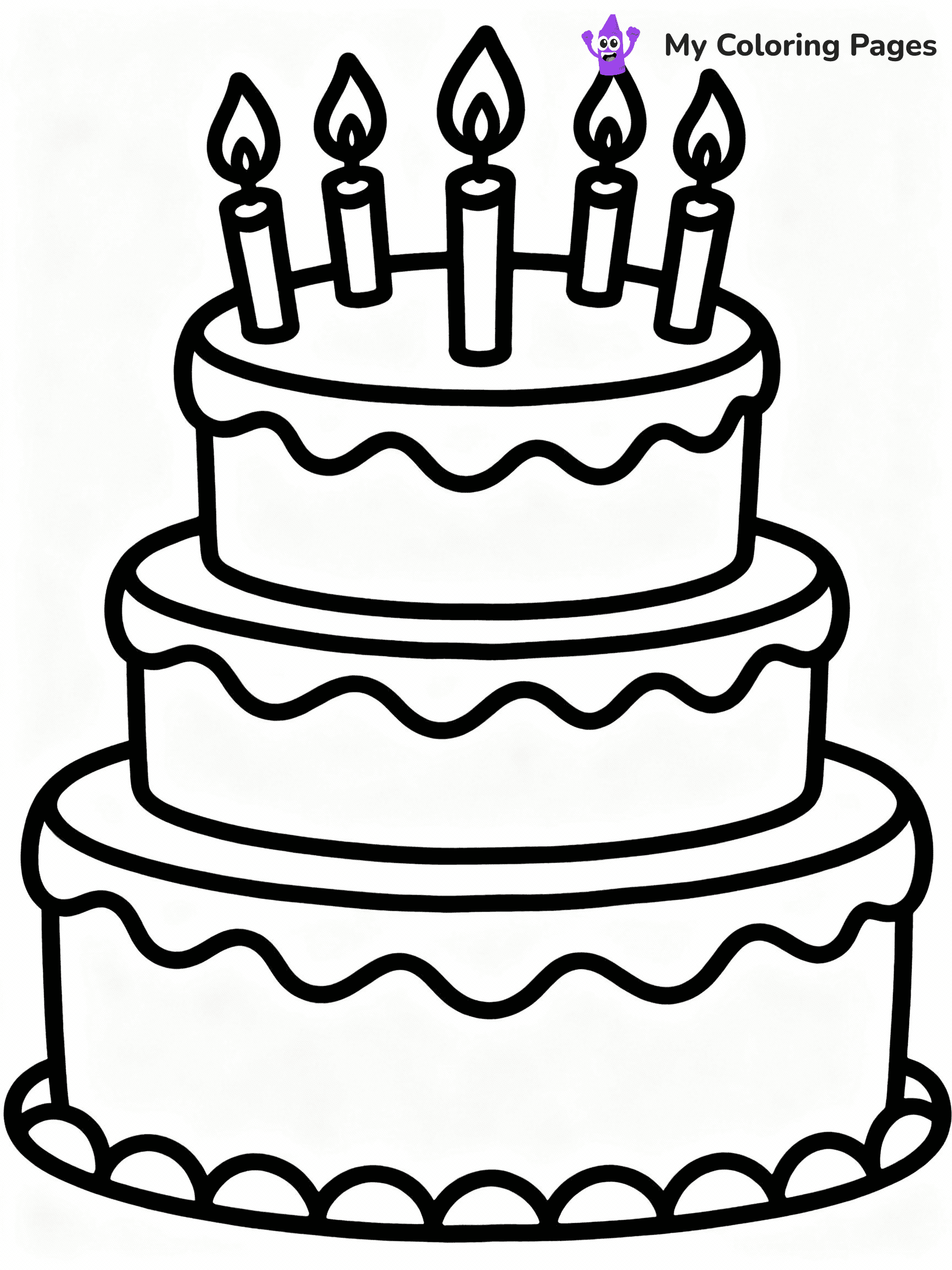 ⚠️ CRITICAL REQUIREMENT - ABSOLUTE BLACK AND WHITE ONLY ⚠️
This MUST be a BLACK AND WHITE line drawing ONLY. NO COLORS whatsoever.
- ONLY pure black lines (#000000) on pure white background (#FFFFFF)
- ABSOLUTELY NO colors, NO shading, NO gradients, NO grayscale
- If there are ANY colors in the output, the image is REJECTED
- This is a COLORING PAGE - meant to be COLORED IN by children
- The output must be UNCOLORED line art ready for coloring
⚠️ SUBJECT TO DRAW: Delicious birthday cake with multiple layers, candles lit, decorative frosting, outline style
(REMEMBER: Output must be BLACK AND WHITE line art only, NOT colored!)
# COLORING PAGE: BLACK OUTLINES ONLY - WHITE BACKGROUND MANDATORY
Create a **coloring book page** using EXACTLY two values: black lines, white space.
## NON-NEGOTIABLE BINARY RULES
- **ONLY #000000 (black) and #FFFFFF (white)** - NO other values exist
- **EVERY PIXEL = BLACK OR WHITE** - no gray/shading/antialiasing
- **WHITE BACKGROUND MANDATORY** - entire canvas stays white
- **ALL SHAPES HOLLOW** - everything is empty outlines waiting to be colored
- **FORBIDDEN:** fills, shading, gradients, patterns, textures, colors
- **NO SOLID REGIONS** - if it's not a thin line, it's wrong
## Universal Line Standards
- Black outlines ONLY - thin, uniform weight
- Every shape completely empty inside
- Closed contours suitable for coloring
- Simple flat illustration - zero depth/3D/realism
- **Style:** Whimsical Doodle Art Alley - rounded, friendly outlines (unless specified)
## Everything = Outline Only
- Characters/animals: hollow shapes
- Objects/clothing: empty contours
- Backgrounds/scenery: line work only
- Natural elements: outlined forms
- Dark/night areas: don't exist (use outlined symbols)
- Textures/patterns: convert to simple lines
## The Test
Can a child color EVERY white space with crayons? If any area is pre-filled/shaded/gray or colored in, it FAILS. Every shape must be waiting to receive color.
**FINAL OUTPUT**: Binary coloring page. Black lines define shapes. White spaces ready for coloring. Nothing else exists. No exceptions. Print-ready.
⚠️ FINAL REMINDER: Draw the subject "Delicious birthday cake with multiple layers, candles lit, decorative frosting, outline style" as BLACK AND WHITE line art. Zero colors in output.