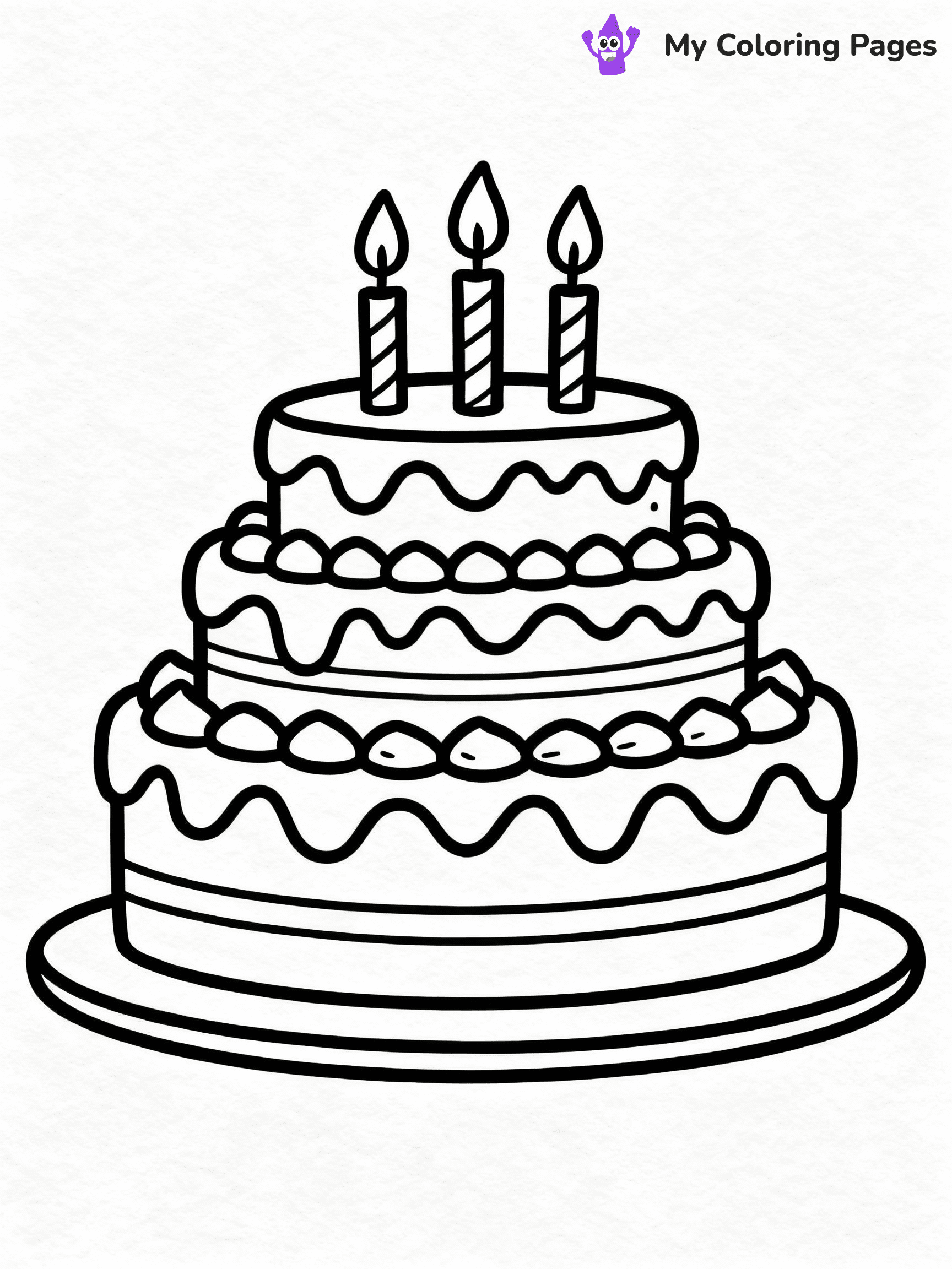 ⚠️ CRITICAL REQUIREMENT - ABSOLUTE BLACK AND WHITE ONLY ⚠️
This MUST be a BLACK AND WHITE line drawing ONLY. NO COLORS whatsoever.
- ONLY pure black lines (#000000) on pure white background (#FFFFFF)
- ABSOLUTELY NO colors, NO shading, NO gradients, NO grayscale
- If there are ANY colors in the output, the image is REJECTED
- This is a COLORING PAGE - meant to be COLORED IN by children
- The output must be UNCOLORED line art ready for coloring
⚠️ SUBJECT TO DRAW: Delicious birthday cake with multiple layers, candles lit, decorative frosting, outline style
(REMEMBER: Output must be BLACK AND WHITE line art only, NOT colored!)
# COLORING PAGE: BLACK OUTLINES ONLY - WHITE BACKGROUND MANDATORY
Create a **coloring book page** using EXACTLY two values: black lines, white space.
## NON-NEGOTIABLE BINARY RULES
- **ONLY #000000 (black) and #FFFFFF (white)** - NO other values exist
- **EVERY PIXEL = BLACK OR WHITE** - no gray/shading/antialiasing
- **WHITE BACKGROUND MANDATORY** - entire canvas stays white
- **ALL SHAPES HOLLOW** - everything is empty outlines waiting to be colored
- **FORBIDDEN:** fills, shading, gradients, patterns, textures, colors
- **NO SOLID REGIONS** - if it's not a thin line, it's wrong
## Universal Line Standards
- Black outlines ONLY - thin, uniform weight
- Every shape completely empty inside
- Closed contours suitable for coloring
- Simple flat illustration - zero depth/3D/realism
- **Style:** Whimsical Doodle Art Alley - rounded, friendly outlines (unless specified)
## Everything = Outline Only
- Characters/animals: hollow shapes
- Objects/clothing: empty contours
- Backgrounds/scenery: line work only
- Natural elements: outlined forms
- Dark/night areas: don't exist (use outlined symbols)
- Textures/patterns: convert to simple lines
## The Test
Can a child color EVERY white space with crayons? If any area is pre-filled/shaded/gray or colored in, it FAILS. Every shape must be waiting to receive color.
**FINAL OUTPUT**: Binary coloring page. Black lines define shapes. White spaces ready for coloring. Nothing else exists. No exceptions. Print-ready.
⚠️ FINAL REMINDER: Draw the subject "Delicious birthday cake with multiple layers, candles lit, decorative frosting, outline style" as BLACK AND WHITE line art. Zero colors in output.