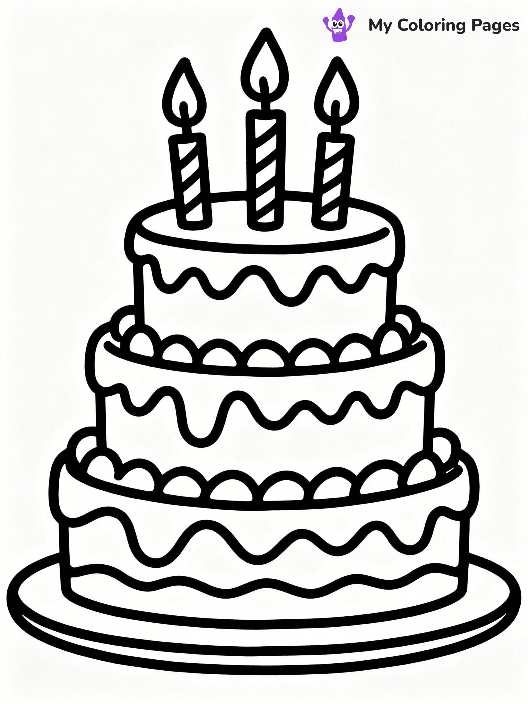 ⚠️ CRITICAL REQUIREMENT - ABSOLUTE BLACK AND WHITE ONLY ⚠️
This MUST be a BLACK AND WHITE line drawing ONLY. NO COLORS whatsoever.
- ONLY pure black lines (#000000) on pure white background (#FFFFFF)
- ABSOLUTELY NO colors, NO shading, NO gradients, NO grayscale
- If there are ANY colors in the output, the image is REJECTED
- This is a COLORING PAGE - meant to be COLORED IN by children
- The output must be UNCOLORED line art ready for coloring
⚠️ SUBJECT TO DRAW: Delicious birthday cake with multiple layers, candles lit, decorative frosting, outline style
(REMEMBER: Output must be BLACK AND WHITE line art only, NOT colored!)
# COLORING PAGE: BLACK OUTLINES ONLY - WHITE BACKGROUND MANDATORY
Create a **coloring book page** using EXACTLY two values: black lines, white space.
## NON-NEGOTIABLE BINARY RULES
- **ONLY #000000 (black) and #FFFFFF (white)** - NO other values exist
- **EVERY PIXEL = BLACK OR WHITE** - no gray/shading/antialiasing
- **WHITE BACKGROUND MANDATORY** - entire canvas stays white
- **ALL SHAPES HOLLOW** - everything is empty outlines waiting to be colored
- **FORBIDDEN:** fills, shading, gradients, patterns, textures, colors
- **NO SOLID REGIONS** - if it's not a thin line, it's wrong
## Universal Line Standards
- Black outlines ONLY - thin, uniform weight
- Every shape completely empty inside
- Closed contours suitable for coloring
- Simple flat illustration - zero depth/3D/realism
- **Style:** Whimsical Doodle Art Alley - rounded, friendly outlines (unless specified)
## Everything = Outline Only
- Characters/animals: hollow shapes
- Objects/clothing: empty contours
- Backgrounds/scenery: line work only
- Natural elements: outlined forms
- Dark/night areas: don't exist (use outlined symbols)
- Textures/patterns: convert to simple lines
## The Test
Can a child color EVERY white space with crayons? If any area is pre-filled/shaded/gray or colored in, it FAILS. Every shape must be waiting to receive color.
**FINAL OUTPUT**: Binary coloring page. Black lines define shapes. White spaces ready for coloring. Nothing else exists. No exceptions. Print-ready.
⚠️ FINAL REMINDER: Draw the subject "Delicious birthday cake with multiple layers, candles lit, decorative frosting, outline style" as BLACK AND WHITE line art. Zero colors in output.