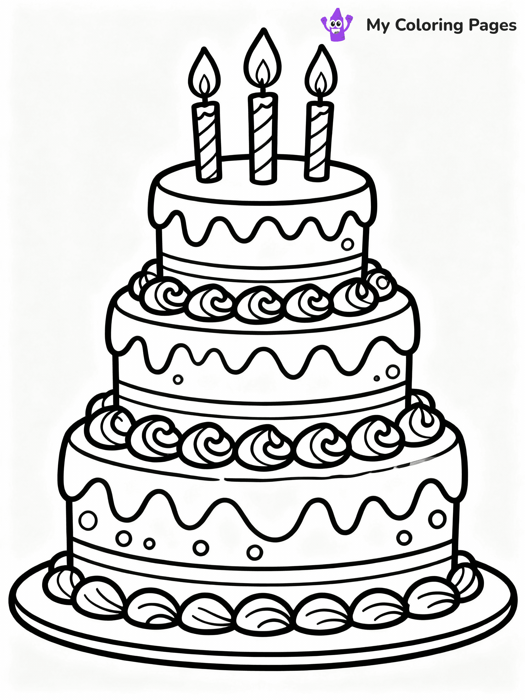 ⚠️ CRITICAL REQUIREMENT - ABSOLUTE BLACK AND WHITE ONLY ⚠️
This MUST be a BLACK AND WHITE line drawing ONLY. NO COLORS whatsoever.
- ONLY pure black lines (#000000) on pure white background (#FFFFFF)
- ABSOLUTELY NO colors, NO shading, NO gradients, NO grayscale
- If there are ANY colors in the output, the image is REJECTED
- This is a COLORING PAGE - meant to be COLORED IN by children
- The output must be UNCOLORED line art ready for coloring
⚠️ SUBJECT TO DRAW: Delicious birthday cake with multiple layers, candles lit, decorative frosting, outline style
(REMEMBER: Output must be BLACK AND WHITE line art only, NOT colored!)
# COLORING PAGE: BLACK OUTLINES ONLY - WHITE BACKGROUND MANDATORY
Create a **coloring book page** using EXACTLY two values: black lines, white space.
## NON-NEGOTIABLE BINARY RULES
- **ONLY #000000 (black) and #FFFFFF (white)** - NO other values exist
- **EVERY PIXEL = BLACK OR WHITE** - no gray/shading/antialiasing
- **WHITE BACKGROUND MANDATORY** - entire canvas stays white
- **ALL SHAPES HOLLOW** - everything is empty outlines waiting to be colored
- **FORBIDDEN:** fills, shading, gradients, patterns, textures, colors
- **NO SOLID REGIONS** - if it's not a thin line, it's wrong
## Universal Line Standards
- Black outlines ONLY - thin, uniform weight
- Every shape completely empty inside
- Closed contours suitable for coloring
- Simple flat illustration - zero depth/3D/realism
- **Style:** Whimsical Doodle Art Alley - rounded, friendly outlines (unless specified)
## Everything = Outline Only
- Characters/animals: hollow shapes
- Objects/clothing: empty contours
- Backgrounds/scenery: line work only
- Natural elements: outlined forms
- Dark/night areas: don't exist (use outlined symbols)
- Textures/patterns: convert to simple lines
## The Test
Can a child color EVERY white space with crayons? If any area is pre-filled/shaded/gray or colored in, it FAILS. Every shape must be waiting to receive color.
**FINAL OUTPUT**: Binary coloring page. Black lines define shapes. White spaces ready for coloring. Nothing else exists. No exceptions. Print-ready.
⚠️ FINAL REMINDER: Draw the subject "Delicious birthday cake with multiple layers, candles lit, decorative frosting, outline style" as BLACK AND WHITE line art. Zero colors in output.