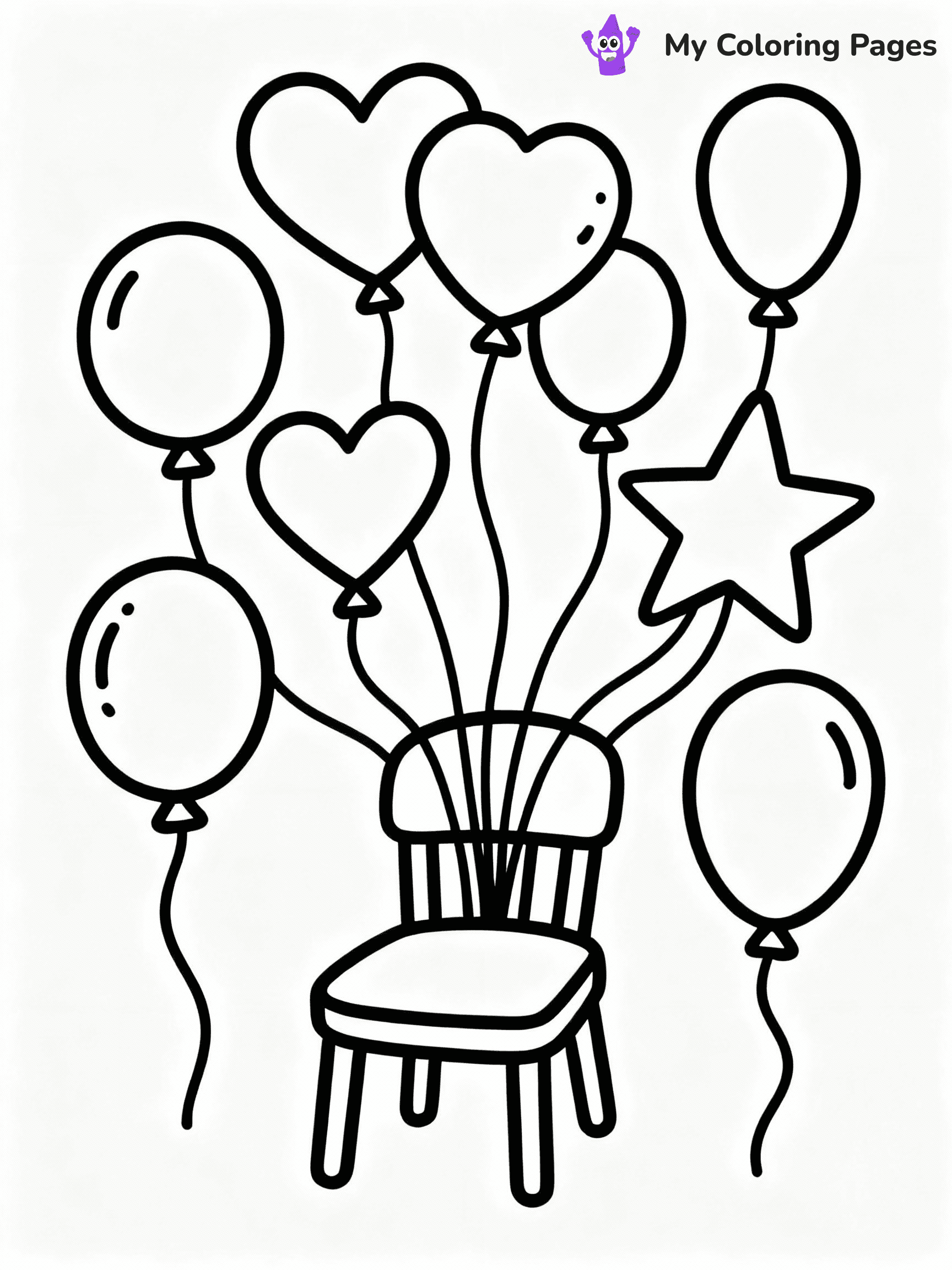 ⚠️ CRITICAL REQUIREMENT - ABSOLUTE BLACK AND WHITE ONLY ⚠️
This MUST be a BLACK AND WHITE line drawing ONLY. NO COLORS whatsoever.
- ONLY pure black lines (#000000) on pure white background (#FFFFFF)
- ABSOLUTELY NO colors, NO shading, NO gradients, NO grayscale
- If there are ANY colors in the output, the image is REJECTED
- This is a COLORING PAGE - meant to be COLORED IN by children
- The output must be UNCOLORED line art ready for coloring
⚠️ SUBJECT TO DRAW: birthday balloons in various shapes, some tied to a chair, outline style
(REMEMBER: Output must be BLACK AND WHITE line art only, NOT colored!)
# COLORING PAGE: BLACK OUTLINES ONLY - WHITE BACKGROUND MANDATORY
Create a **coloring book page** using EXACTLY two values: black lines, white space.
## NON-NEGOTIABLE BINARY RULES
- **ONLY #000000 (black) and #FFFFFF (white)** - NO other values exist
- **EVERY PIXEL = BLACK OR WHITE** - no gray/shading/antialiasing
- **WHITE BACKGROUND MANDATORY** - entire canvas stays white
- **ALL SHAPES HOLLOW** - everything is empty outlines waiting to be colored
- **FORBIDDEN:** fills, shading, gradients, patterns, textures, colors
- **NO SOLID REGIONS** - if it's not a thin line, it's wrong
## Universal Line Standards
- Black outlines ONLY - thin, uniform weight
- Every shape completely empty inside
- Closed contours suitable for coloring
- Simple flat illustration - zero depth/3D/realism
- **Style:** Whimsical Doodle Art Alley - rounded, friendly outlines (unless specified)
## Everything = Outline Only
- Characters/animals: hollow shapes
- Objects/clothing: empty contours
- Backgrounds/scenery: line work only
- Natural elements: outlined forms
- Dark/night areas: don't exist (use outlined symbols)
- Textures/patterns: convert to simple lines
## The Test
Can a child color EVERY white space with crayons? If any area is pre-filled/shaded/gray or colored in, it FAILS. Every shape must be waiting to receive color.
**FINAL OUTPUT**: Binary coloring page. Black lines define shapes. White spaces ready for coloring. Nothing else exists. No exceptions. Print-ready.
⚠️ FINAL REMINDER: Draw the subject "birthday balloons in various shapes, some tied to a chair, outline style" as BLACK AND WHITE line art. Zero colors in output.