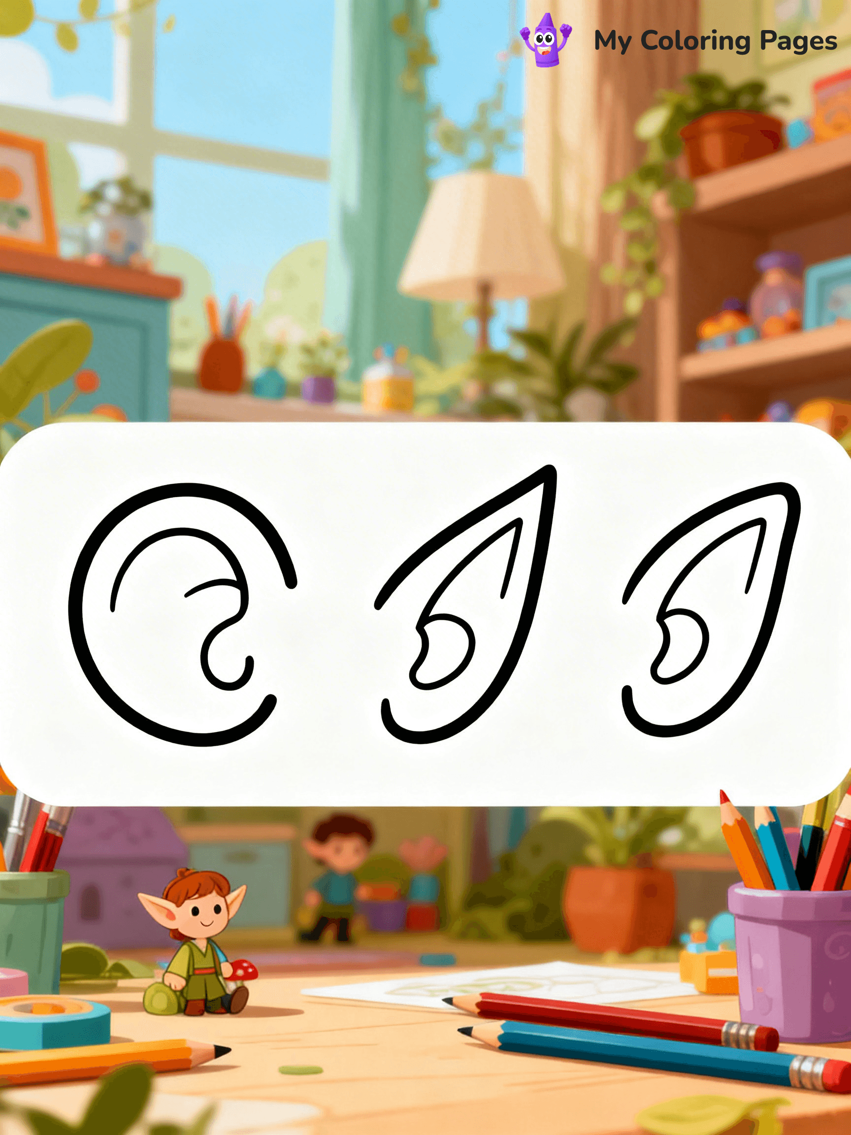 Ear Coloring Pages - 22