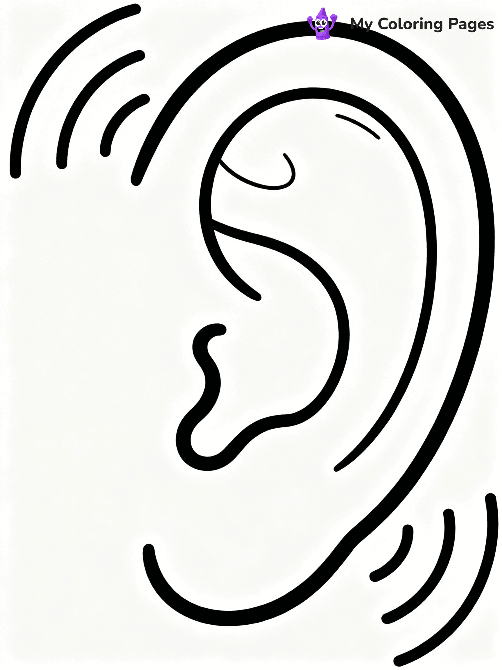 Ear Coloring Pages - 16