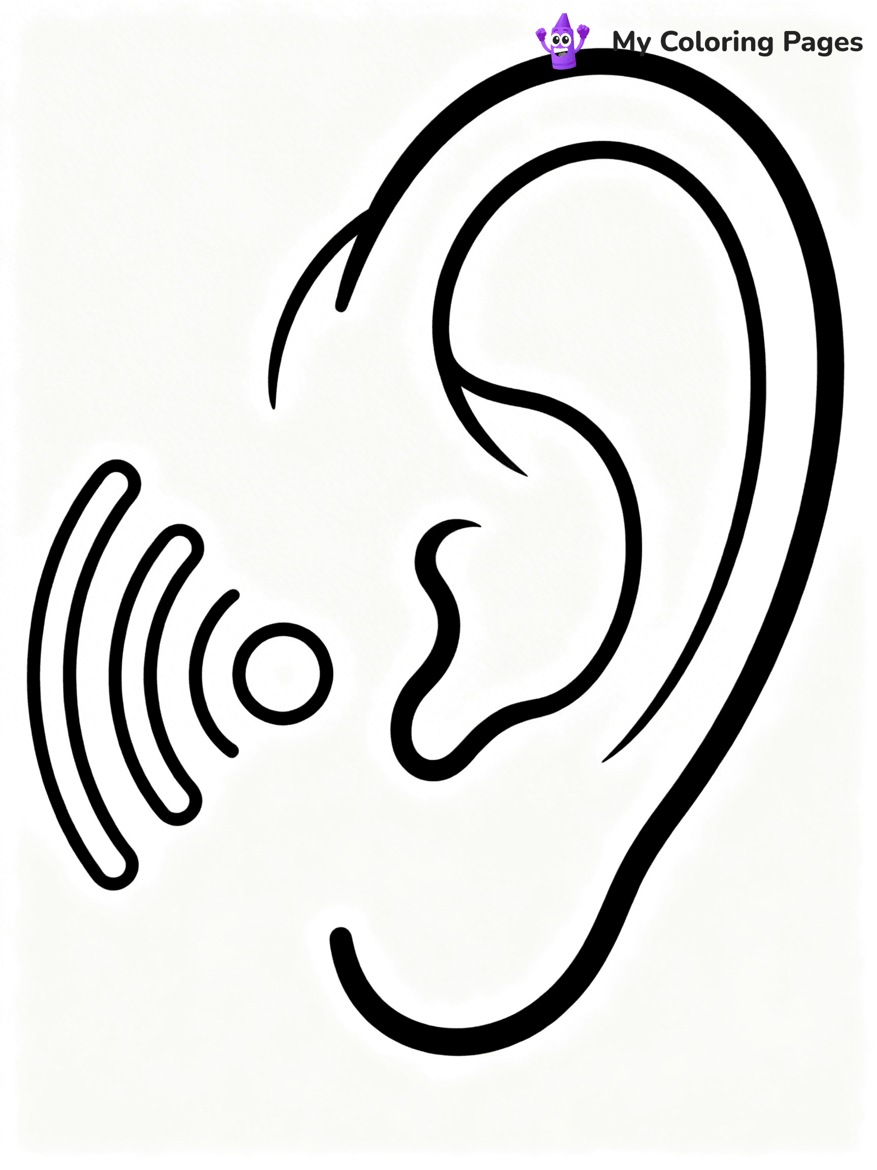 Ear Coloring Pages - 14