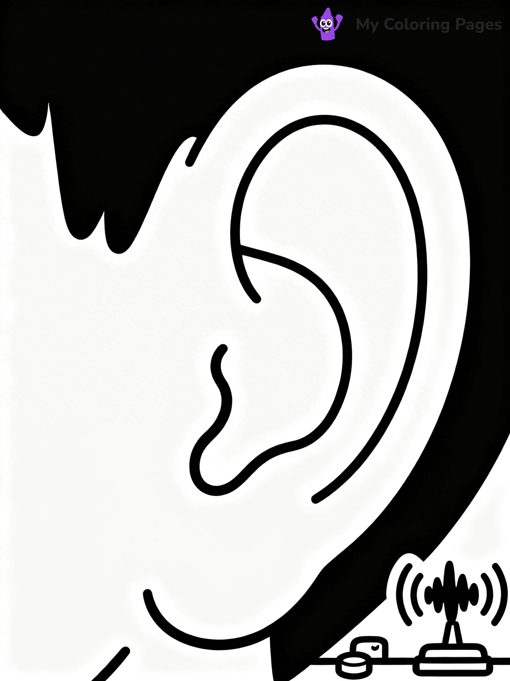 Ear Coloring Pages - 13
