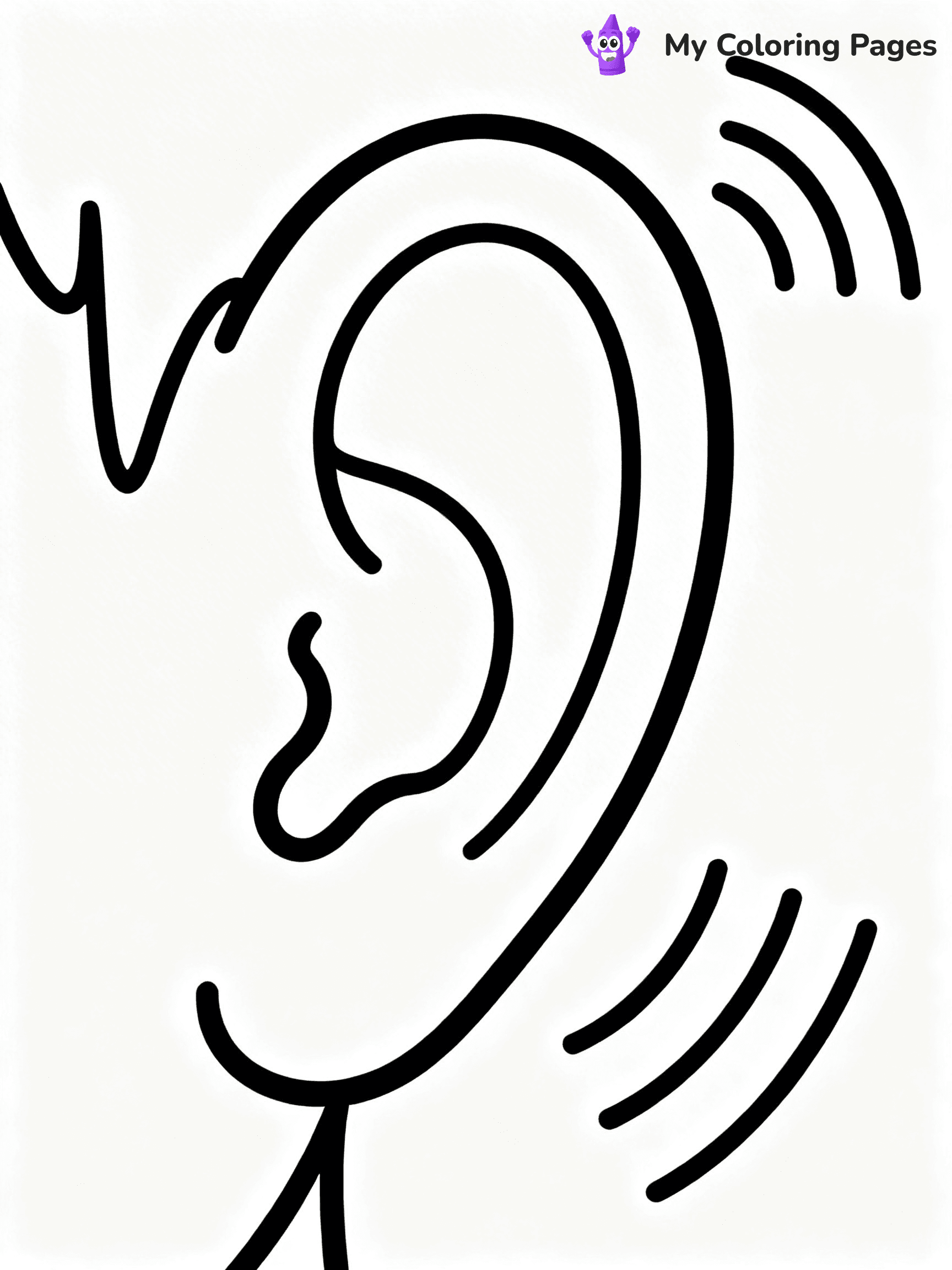 Ear Coloring Pages - 12