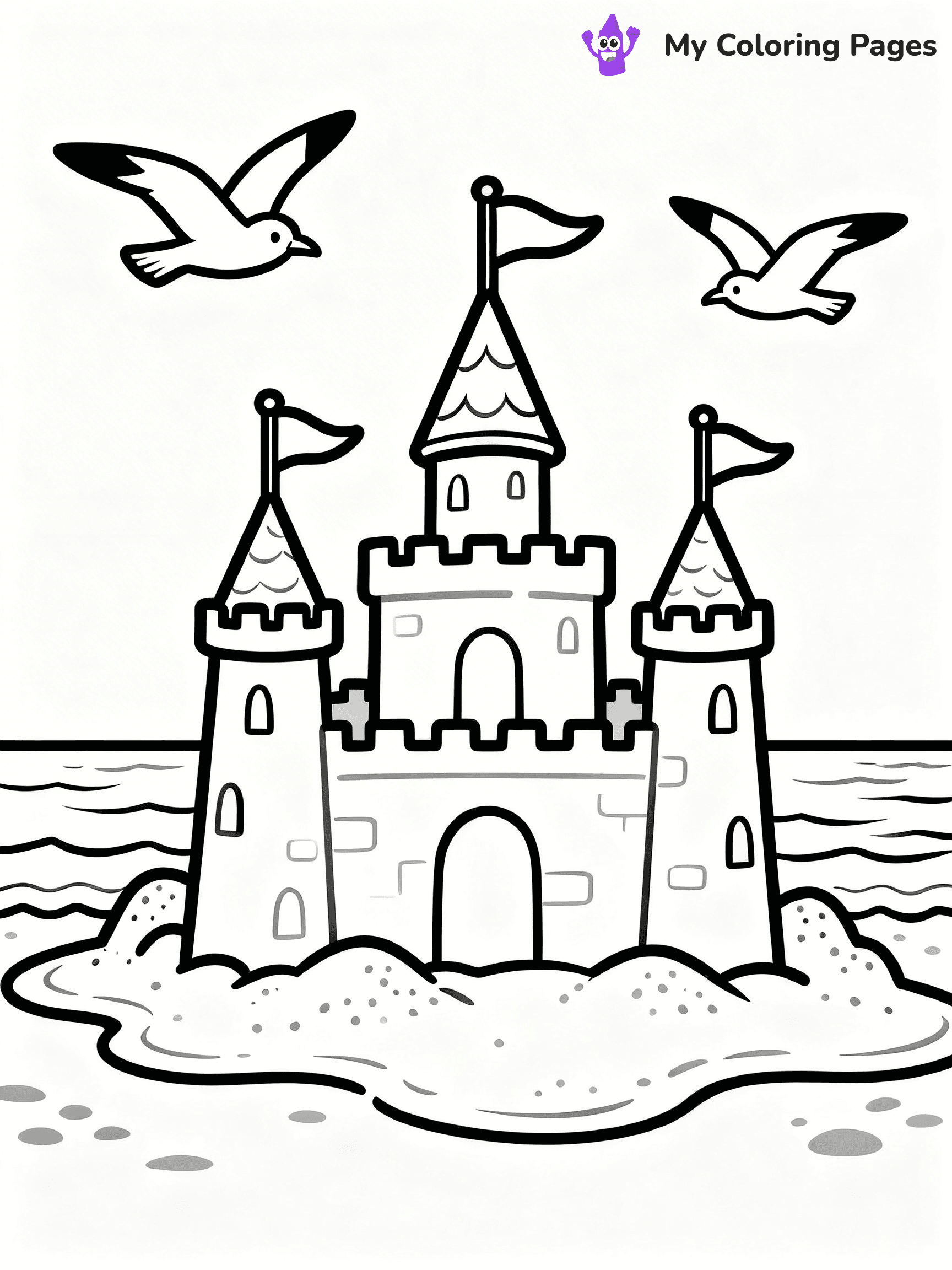 Sandcastle Coloring Pages - 12