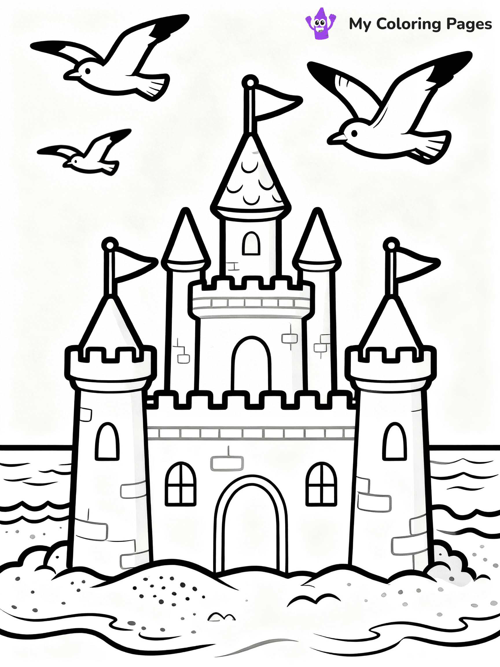 Sandcastle Coloring Pages - 11