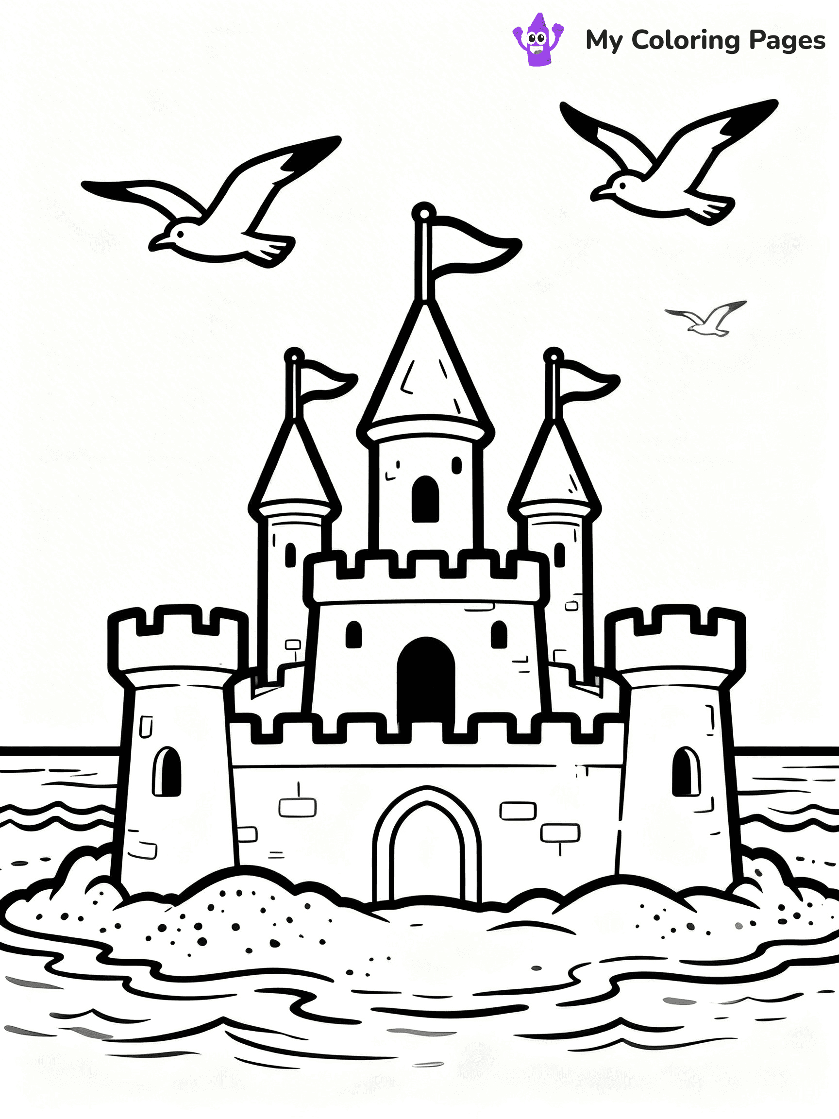 Sandcastle Coloring Pages - 9