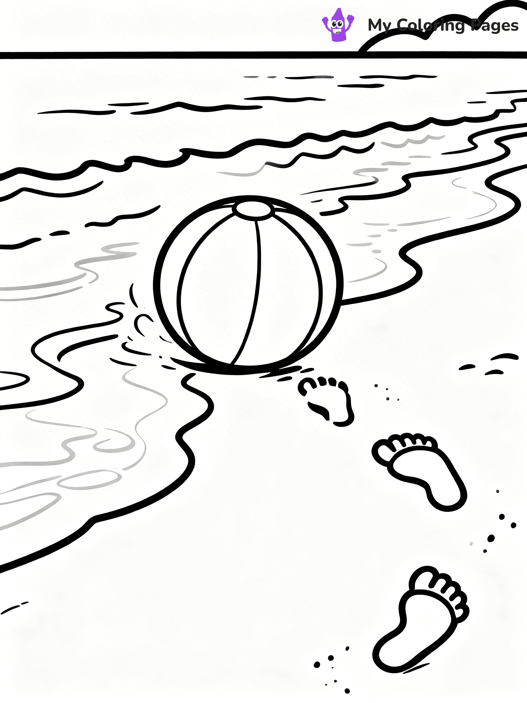 Sandcastle Coloring Pages - 1