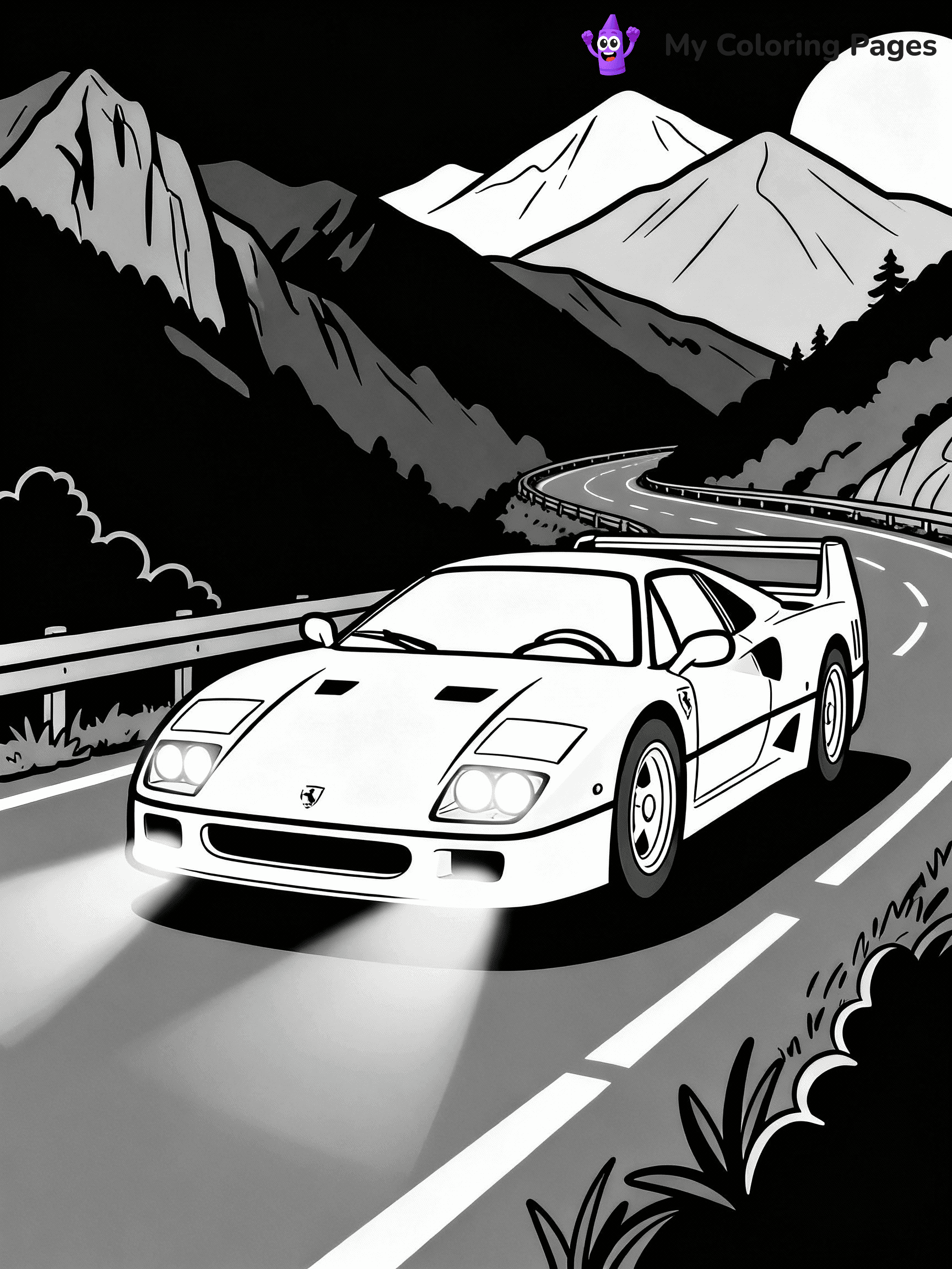 Ferrari Coloring Pages - 7