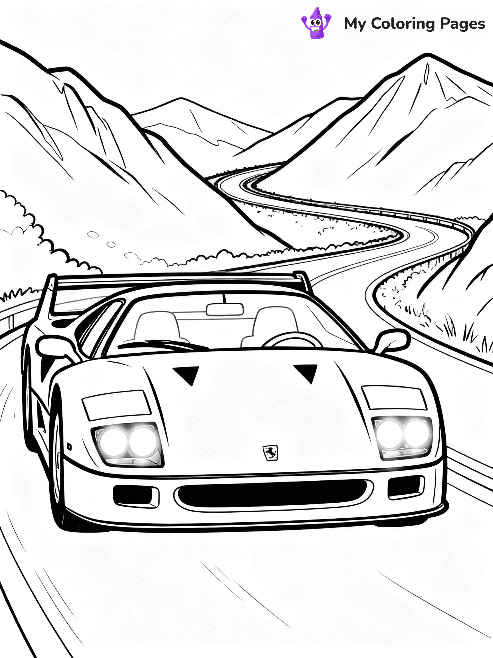 Ferrari Coloring Pages - 3