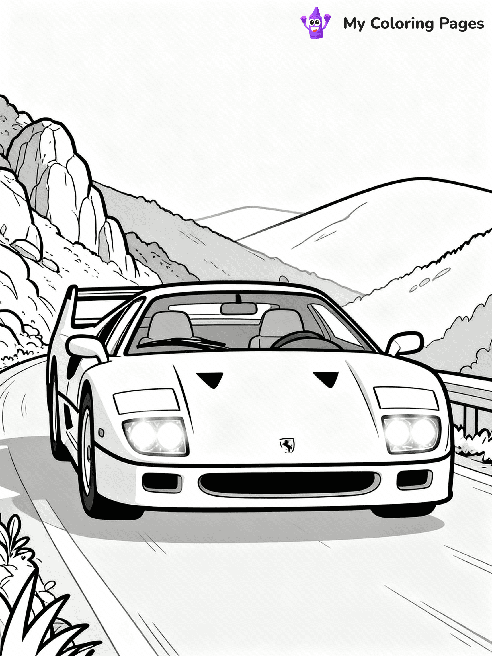 Ferrari Coloring Pages - 1