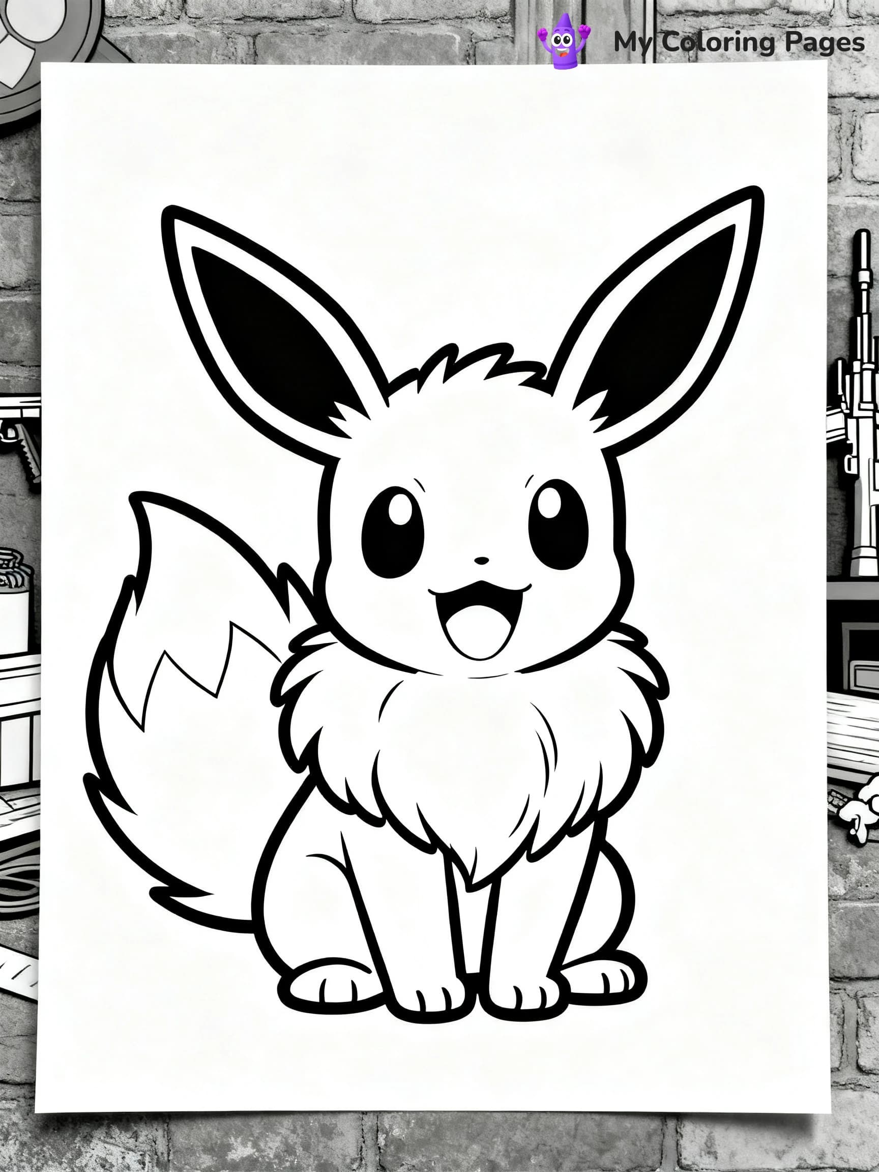 Cute Mew Coloring Pages - 24