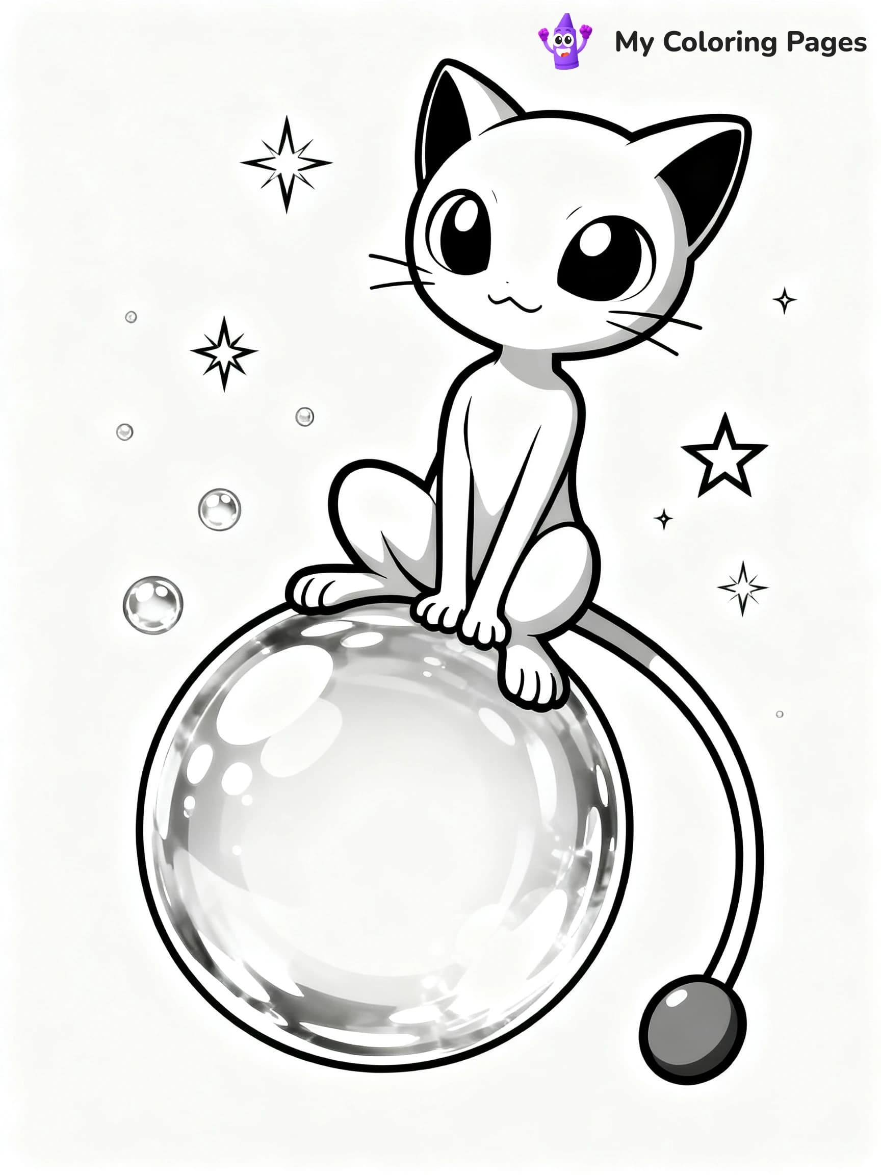 Cute Mew Coloring Pages - 19
