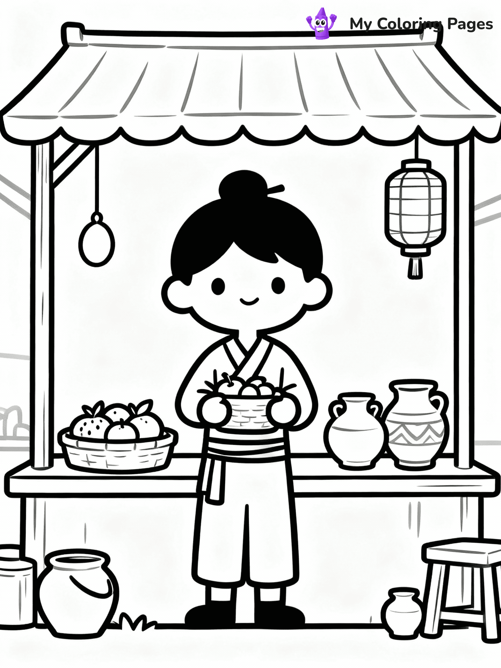 ⚠️ CRITICAL REQUIREMENT - ABSOLUTE BLACK AND WHITE ONLY ⚠️
This MUST be a BLACK AND WHITE line drawing ONLY. NO COLORS whatsoever.
- ONLY pure black lines (#000000) on pure white background (#FFFFFF)
- ABSOLUTELY NO colors, NO shading, NO gradients, NO grayscale
- If there are ANY colors in the output, the image is REJECTED
- This is a COLORING PAGE - meant to be COLORED IN by children
- The output must be UNCOLORED line art ready for coloring
⚠️ SUBJECT TO DRAW: Villager trading items at a marketplace. PURE OUTLINES. NO FILLS, COLOR, SHADING, OR GREYSCALE. WHITE BACKGROUND.
(REMEMBER: Output must be BLACK AND WHITE line art only, NOT colored!)
# Flat, Friendly Cartoon Line-Art Coloring Page
You are generating a **pure black-and-white binary image** of a child-friendly cartoon scene combining characters and background scenery in one cohesive composition.
## Rendering Rules (Strict)
- Only two colors: pure black (#000000) outlines and pure white (#FFFFFF) background.
- No grayscale, shading, gradients, tints, fills, transparency, or partial pixels.
- No antialiasing or blended edges; every pixel is 100% black or white.
- No solid black fills inside shapes — all areas inside outlines must remain white.
- No dark clothing areas or filled tone blocks; all garments outlined only.
- No shadows, textures, lighting, or tonal variations.
- Must look like flat binary vector line-art for coloring pages.
## Drawing & Composition
- **Medium, consistent line weight**; clean closed outlines easy to color inside.
- **Flat, simple, child-friendly design** — no realism or 3D depth.
- Characters are **grounded on a surface**, centered and large.
- **Balanced composition** with clear silhouettes and minimal props.
## Scenery & Style
- Landmarks (e.g., mosque, CN Tower) and scenery (trees, benches, waves) drawn with **black outlines only.**
- For real-world figures, teams, or places, show accurate details using only black outlines—no text or logos. Use distinctive uniform patterns, abstract symbols, and landmark silhouettes to convey identity.
- Keep **consistent perspective**; no floating elements.
- **Style:** whimsical **Doodle Art Alley** — rounded, friendly outlines.
- May adapt shapes from **Crayola, Disney, Peppa Pig, Cocomelon** — *by shape only, never color.*
- Final output: **flat, crisp, binary (#000000/#FFFFFF)**, **no filled color or background text.**
EXTREMELYE IMPORTANT:
- PURE BINARY LINE-ART; NO FILLS (HAIR/CLOTHES/SKIN), SHADING, OR GREY.
- NO SHADING, COLOR. MUST BE WHITE BACKGROUND.
⚠️ FINAL REMINDER: Draw the subject "Villager trading items at a marketplace. PURE OUTLINES. NO FILLS, COLOR, SHADING, OR GREYSCALE. WHITE BACKGROUND." as BLACK AND WHITE line art. Zero colors in output.