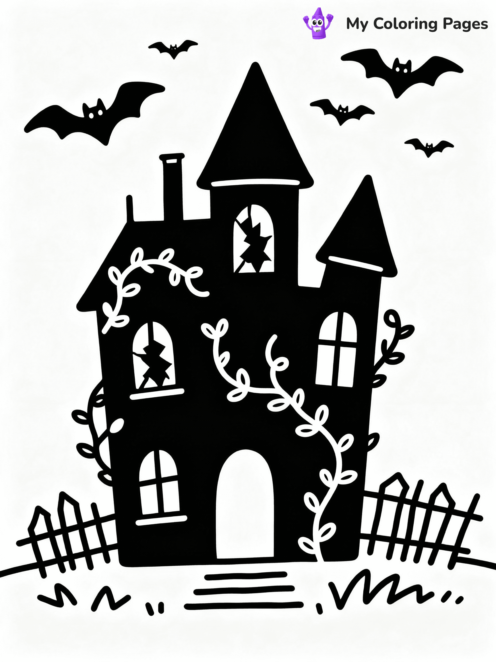 Haunted House Coloring Pages - 15