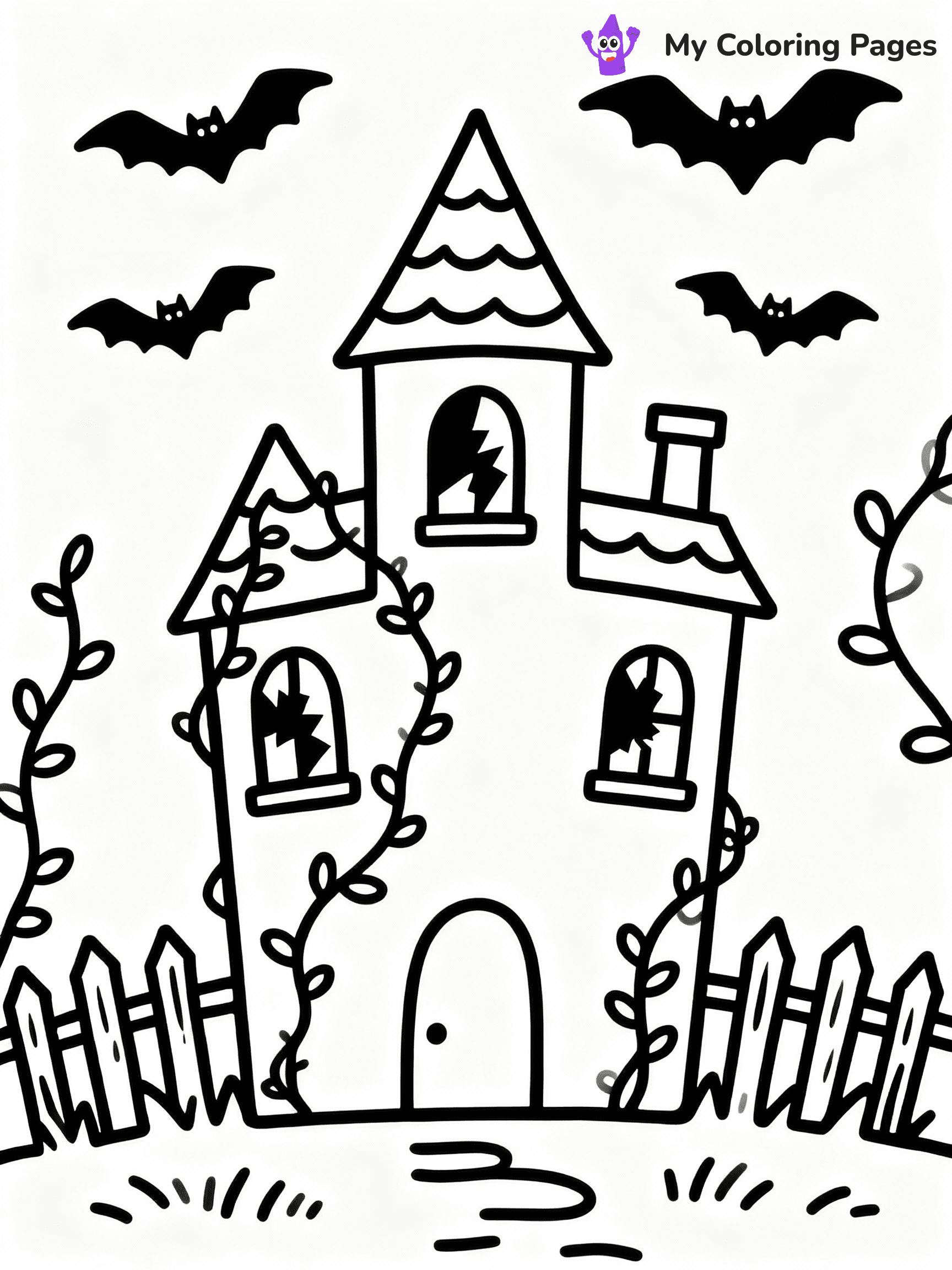Haunted House Coloring Pages - 12