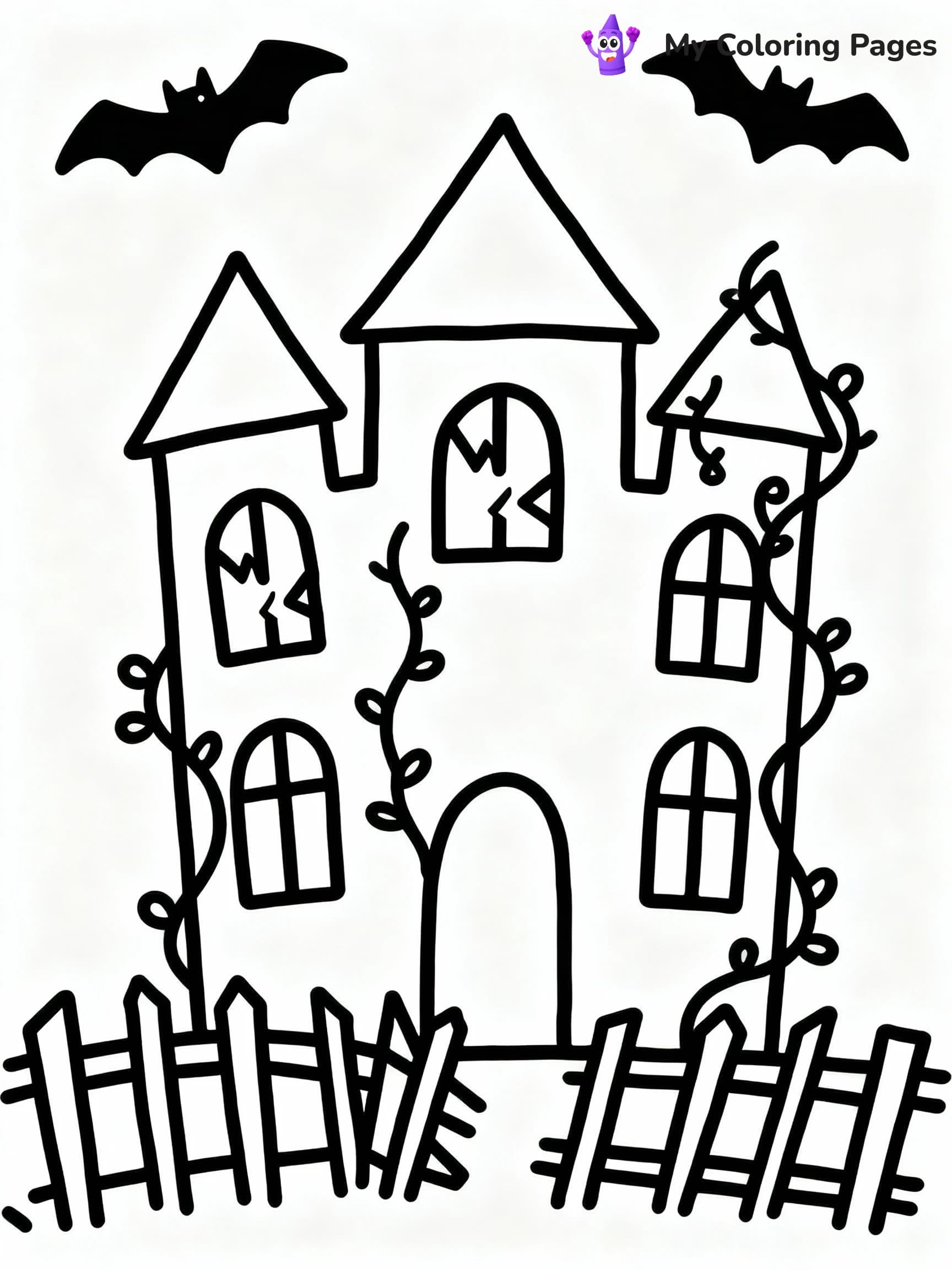 Haunted House Coloring Pages - 9