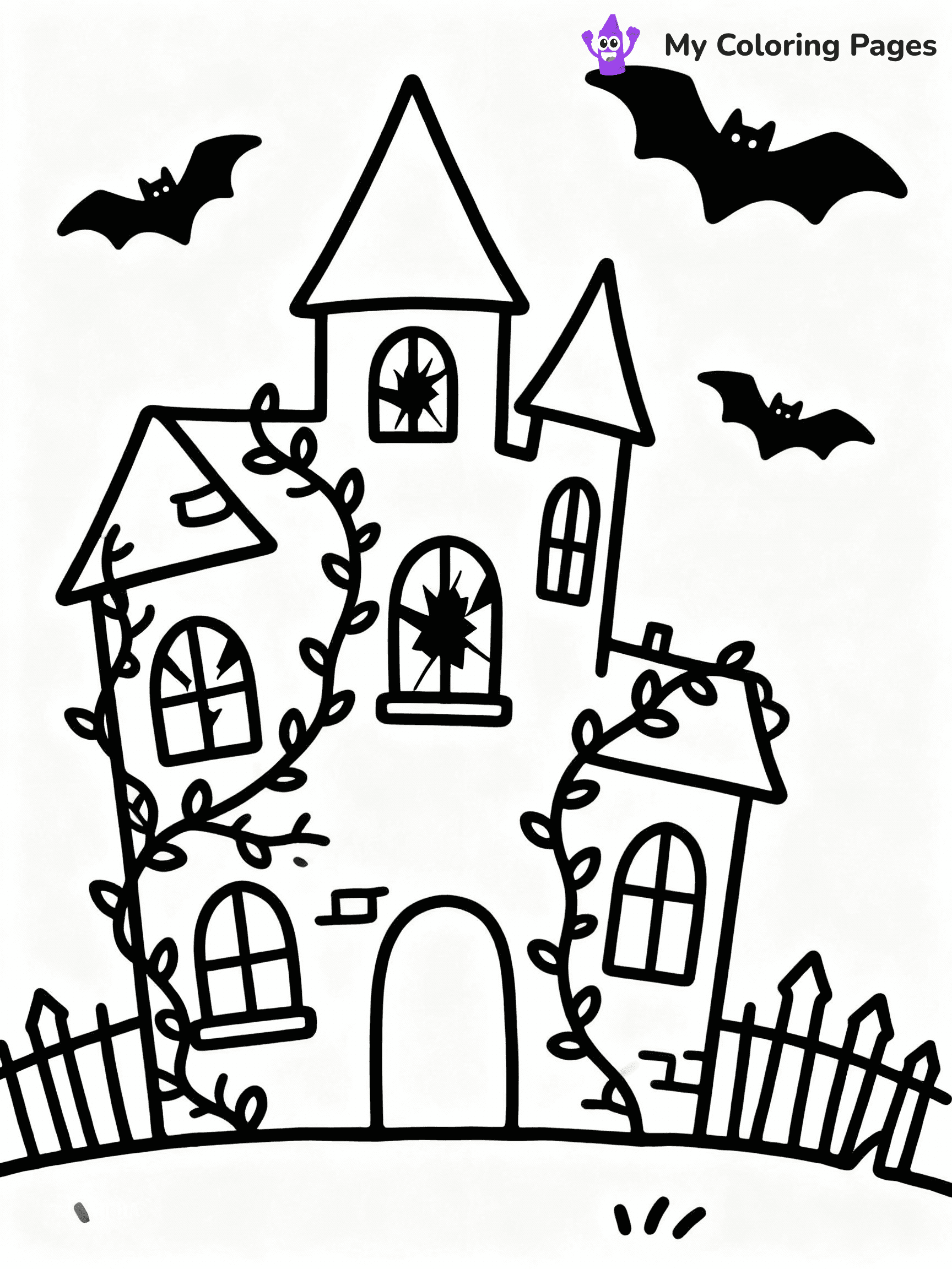 Haunted House Coloring Pages - 7