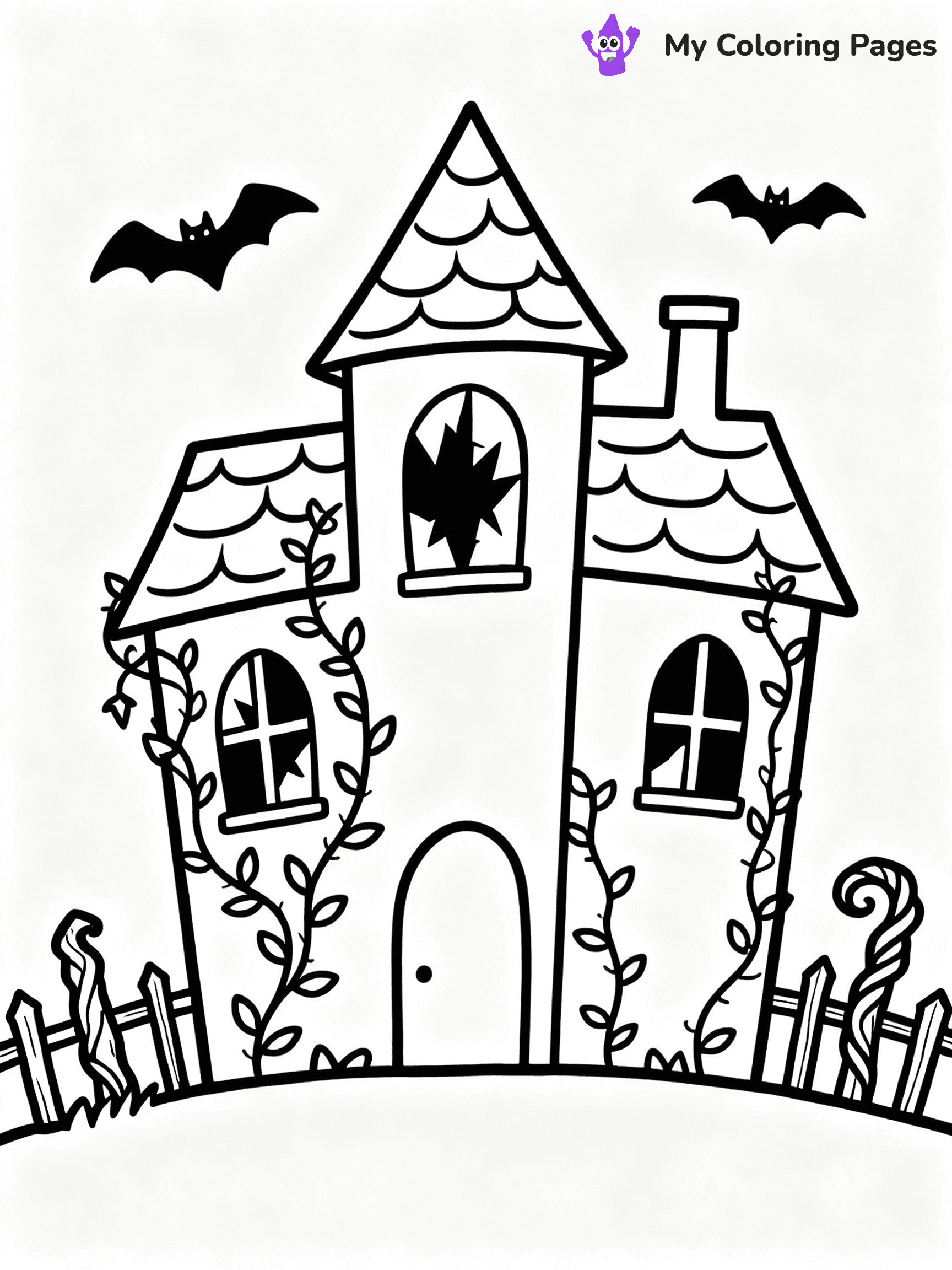 Haunted House Coloring Pages - 6