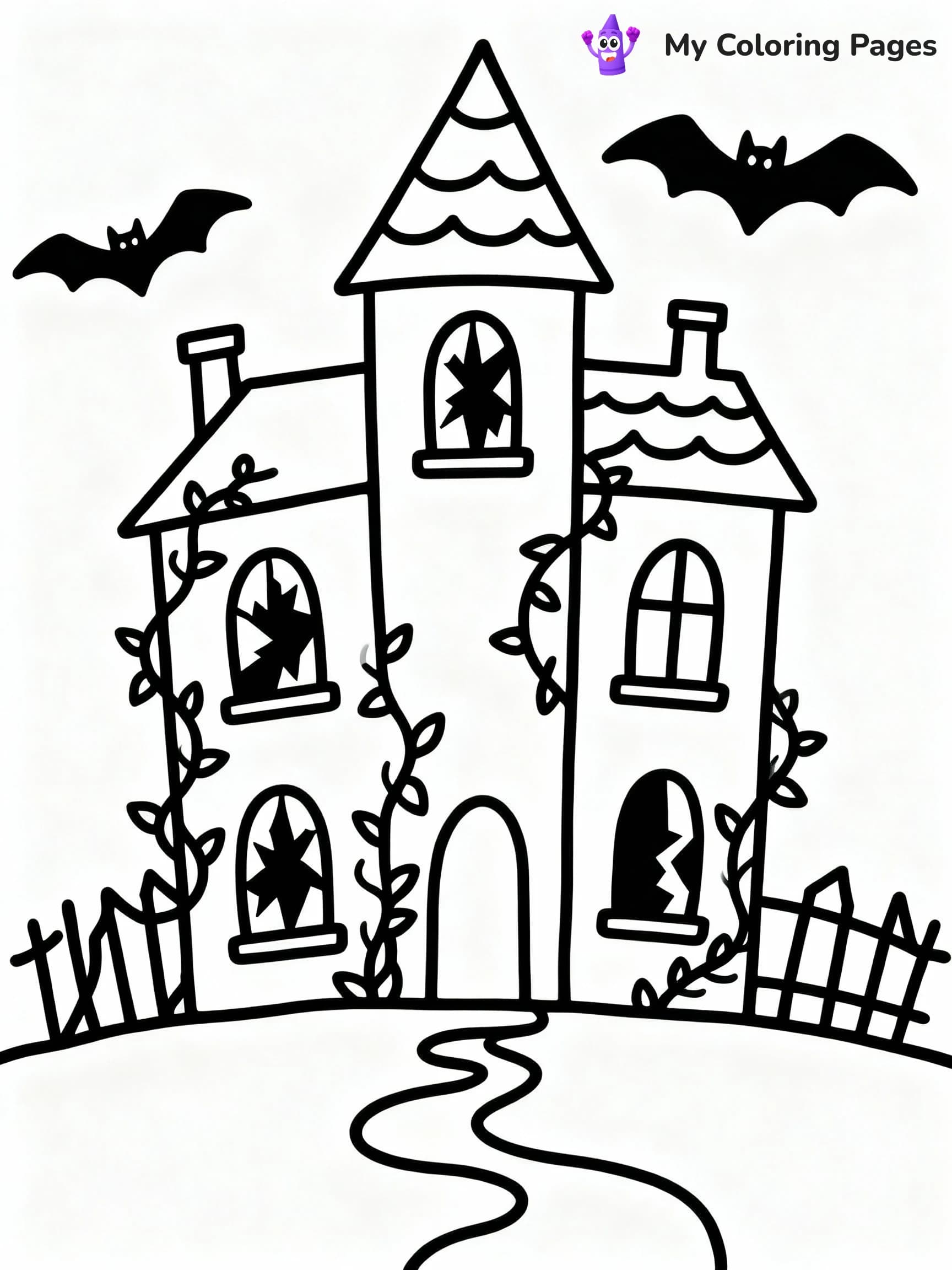 Haunted House Coloring Pages - 3